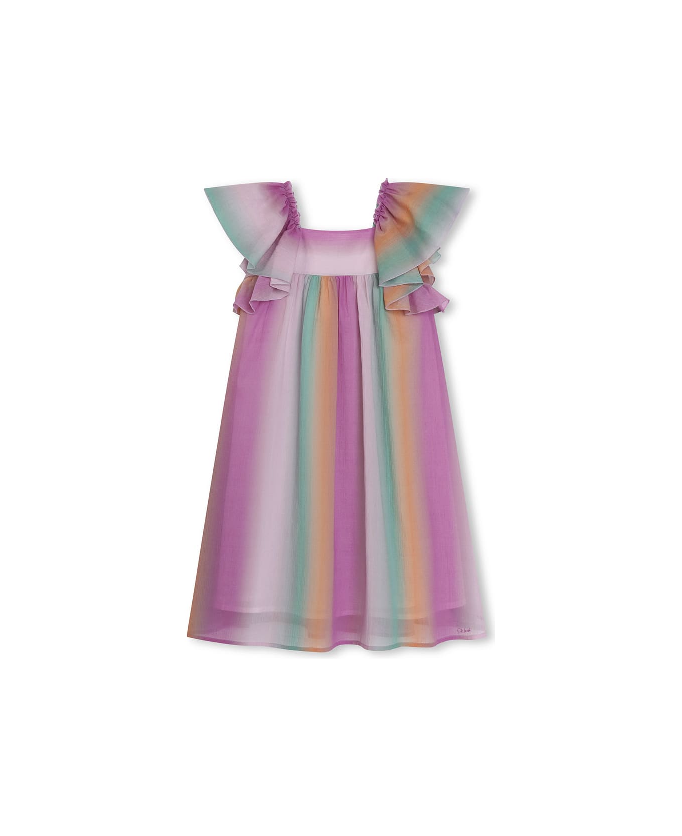 Chloé Multicoloured Cotton Crepe Dress - Multicolour