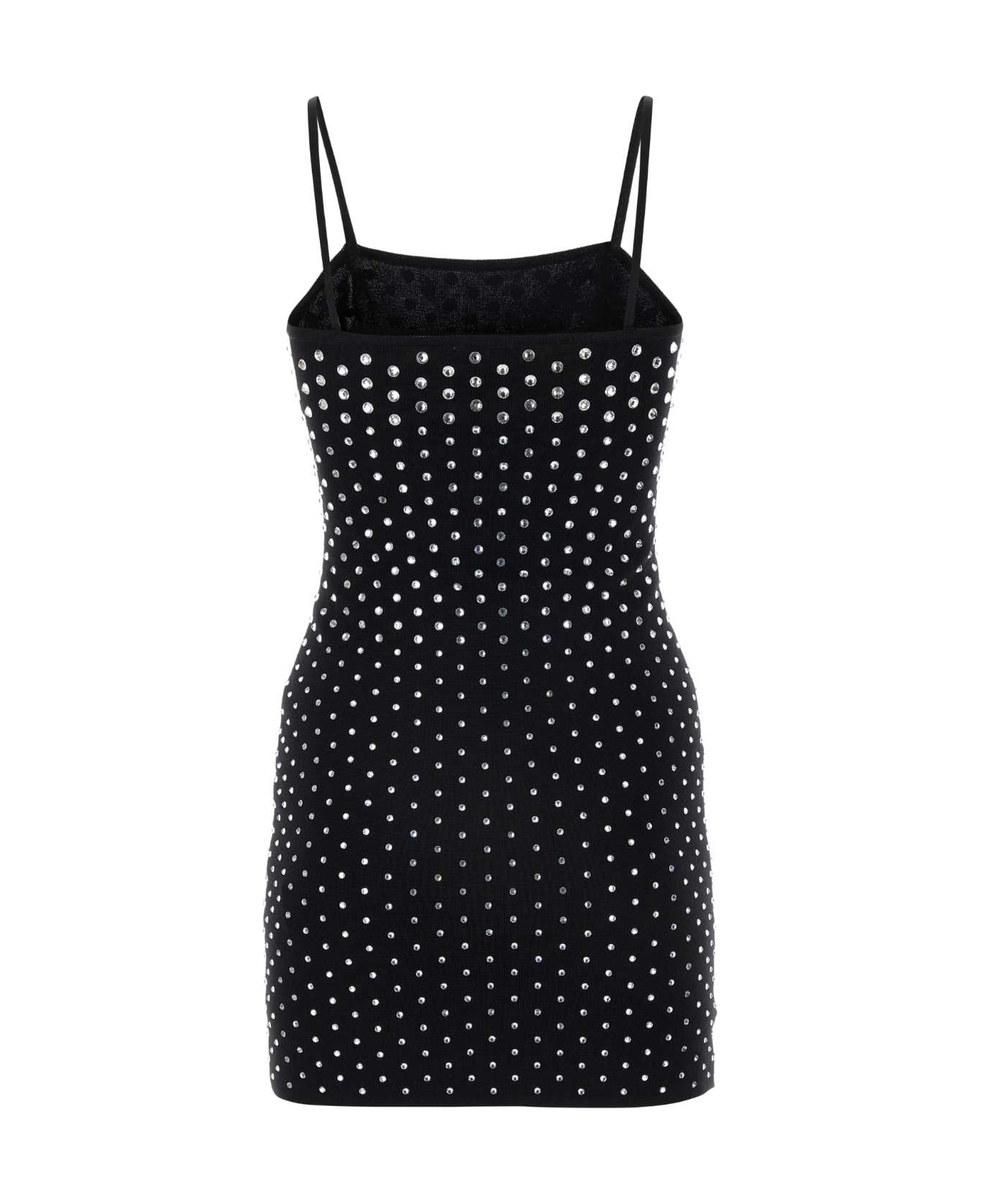 Blumarine Black Viscose Blend Mini Dress - Black ワンピース＆ドレス
