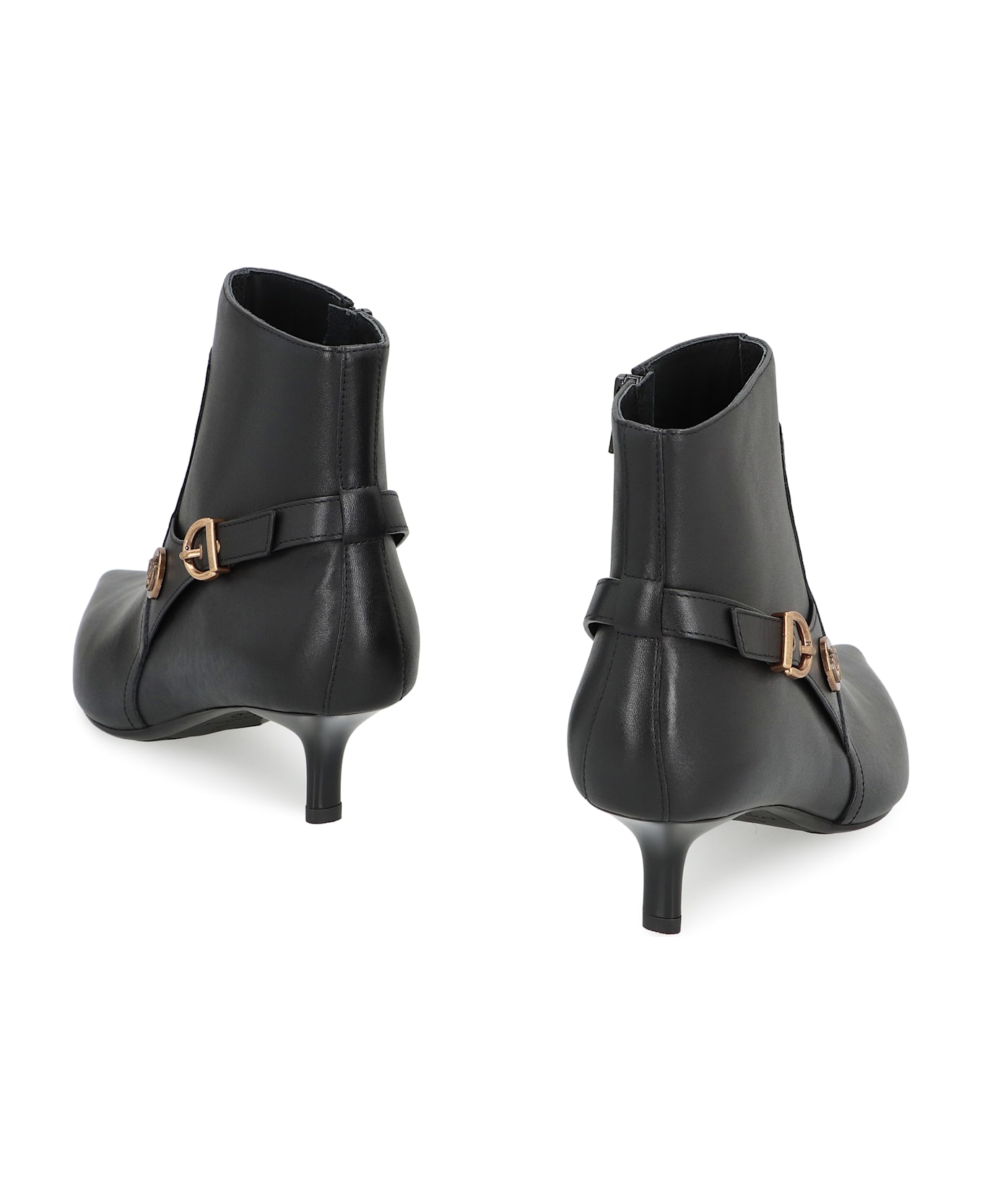 Pinko Gloria Leather Ankle Boots - black