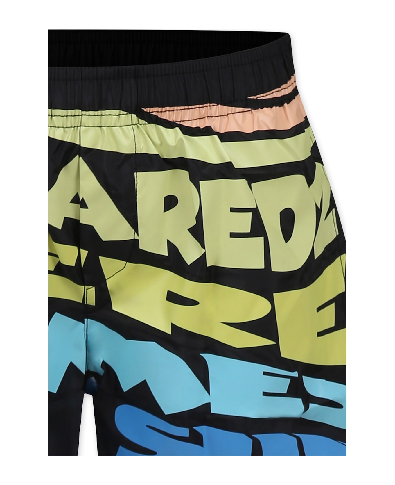 Dsquared2 Black Swim Shorts For Boy With Logo - Black