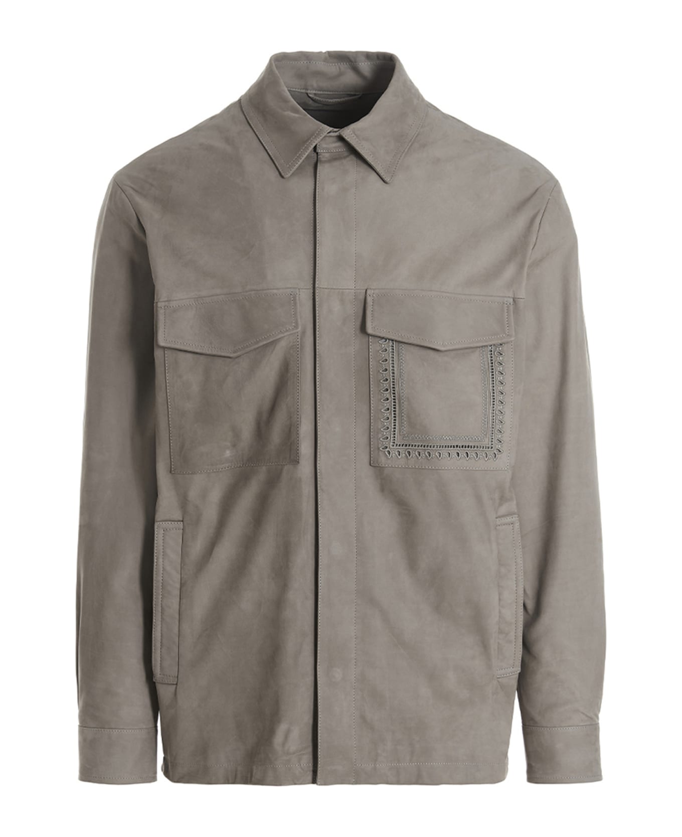 Etro Leather Shirt - Gray