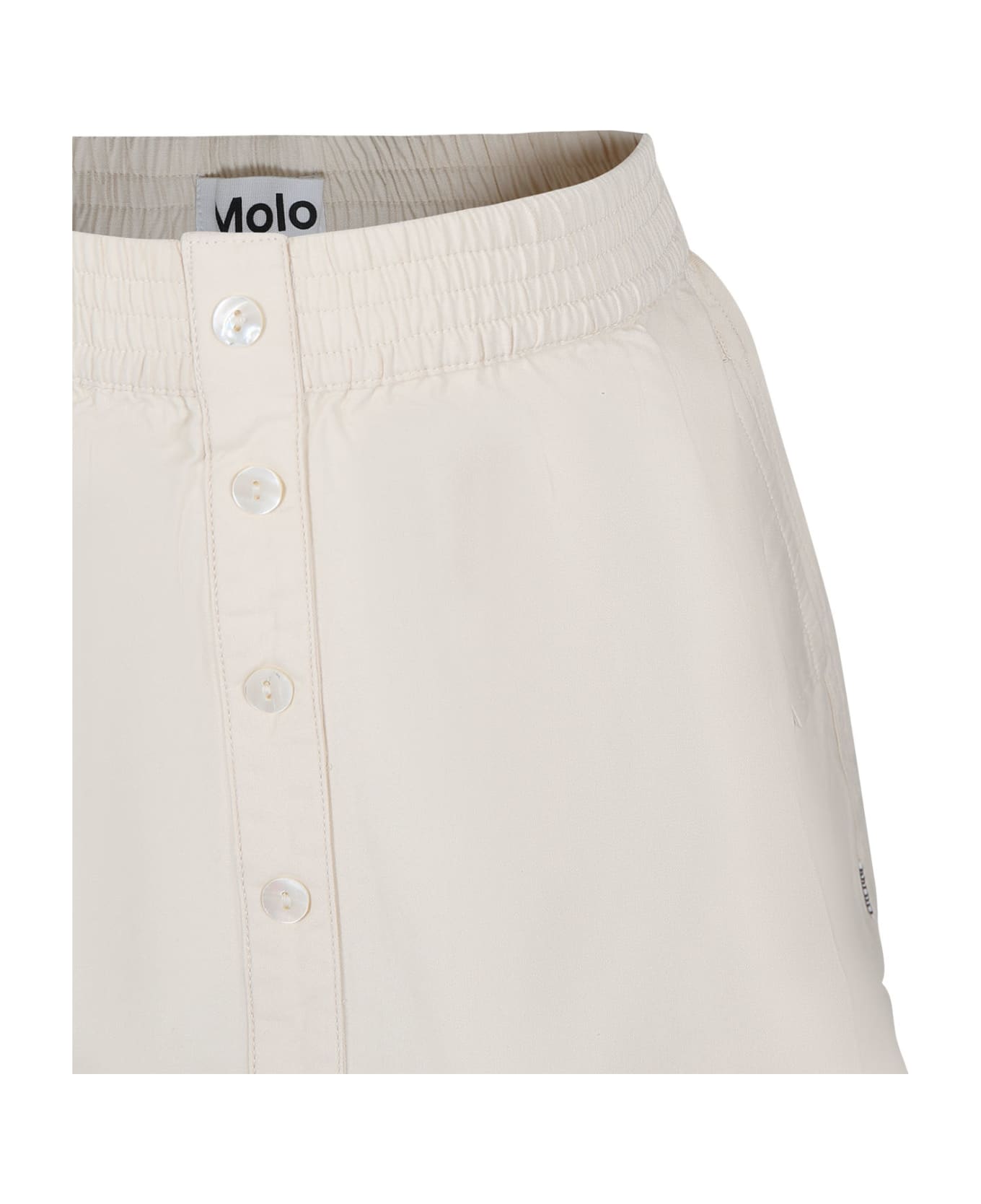 Molo Ivory Skirt For Girl - Ivory