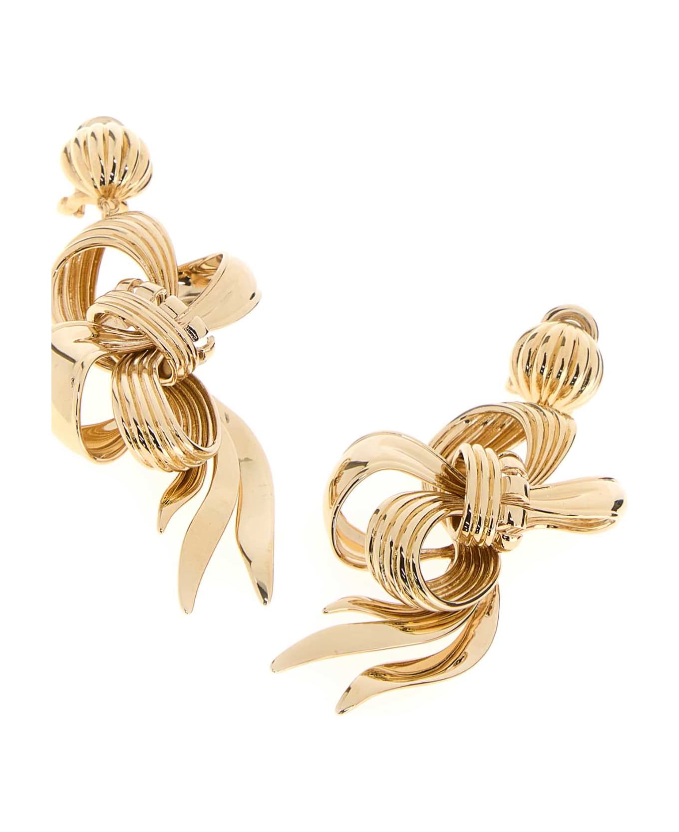 Miu Miu Gold Metal Earrings - ORO