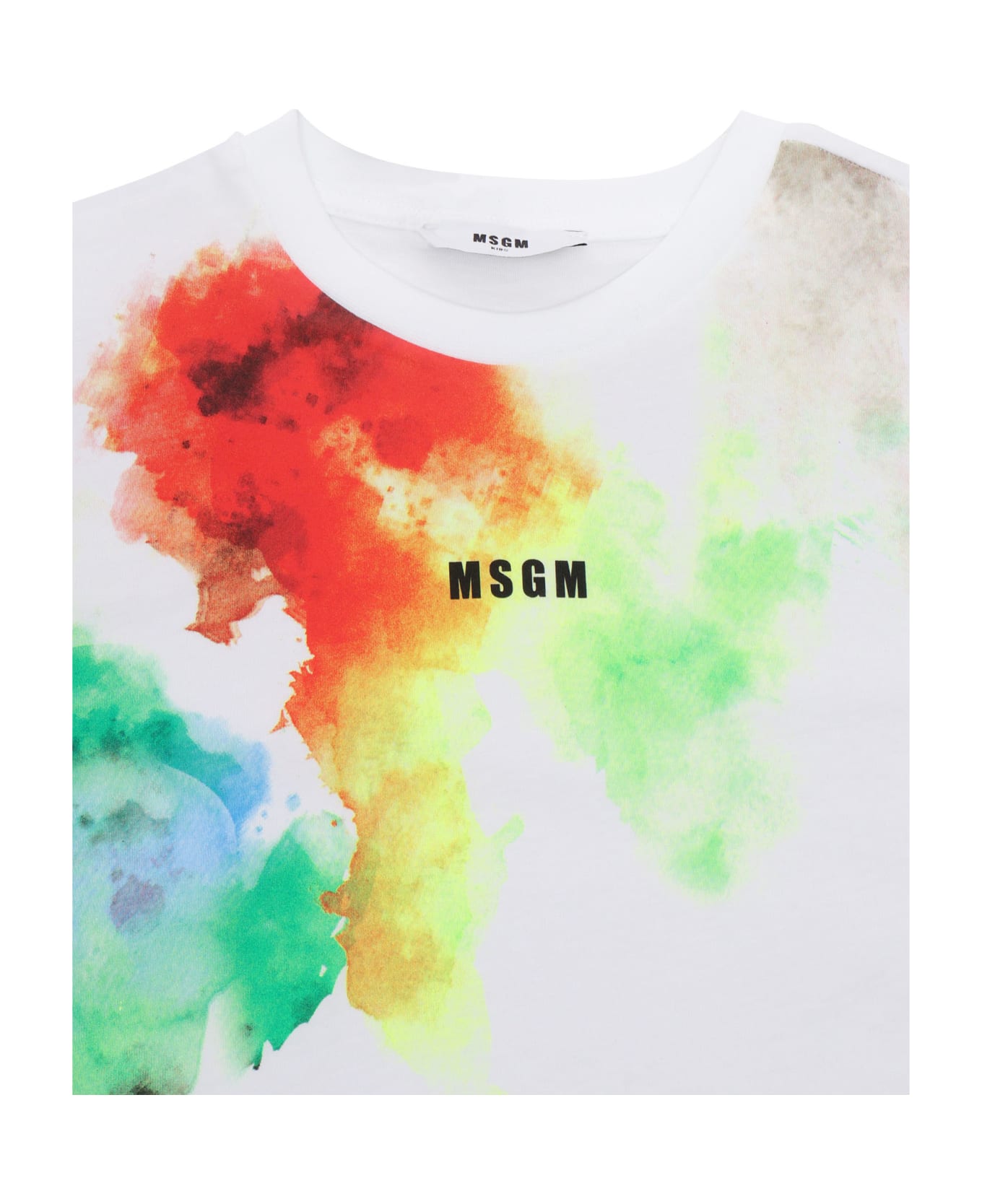 MSGM T-shirt Bianca Con Stampe - WHITE Tシャツ＆ポロシャツ