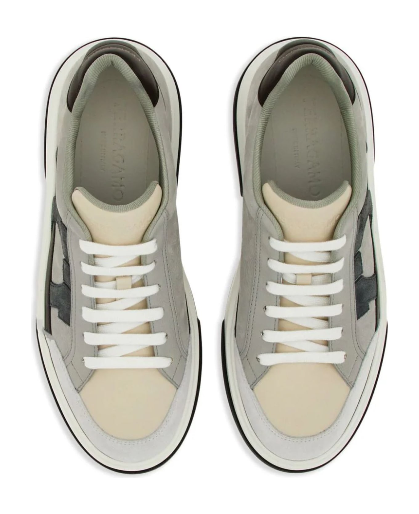 Ferragamo Grey Low Cut Sneaker - Grey スニーカー