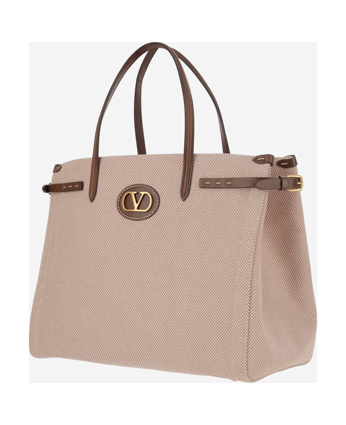 Valentino Garavani Medium 
antibes
 Canvas Shopping Bag - Beige