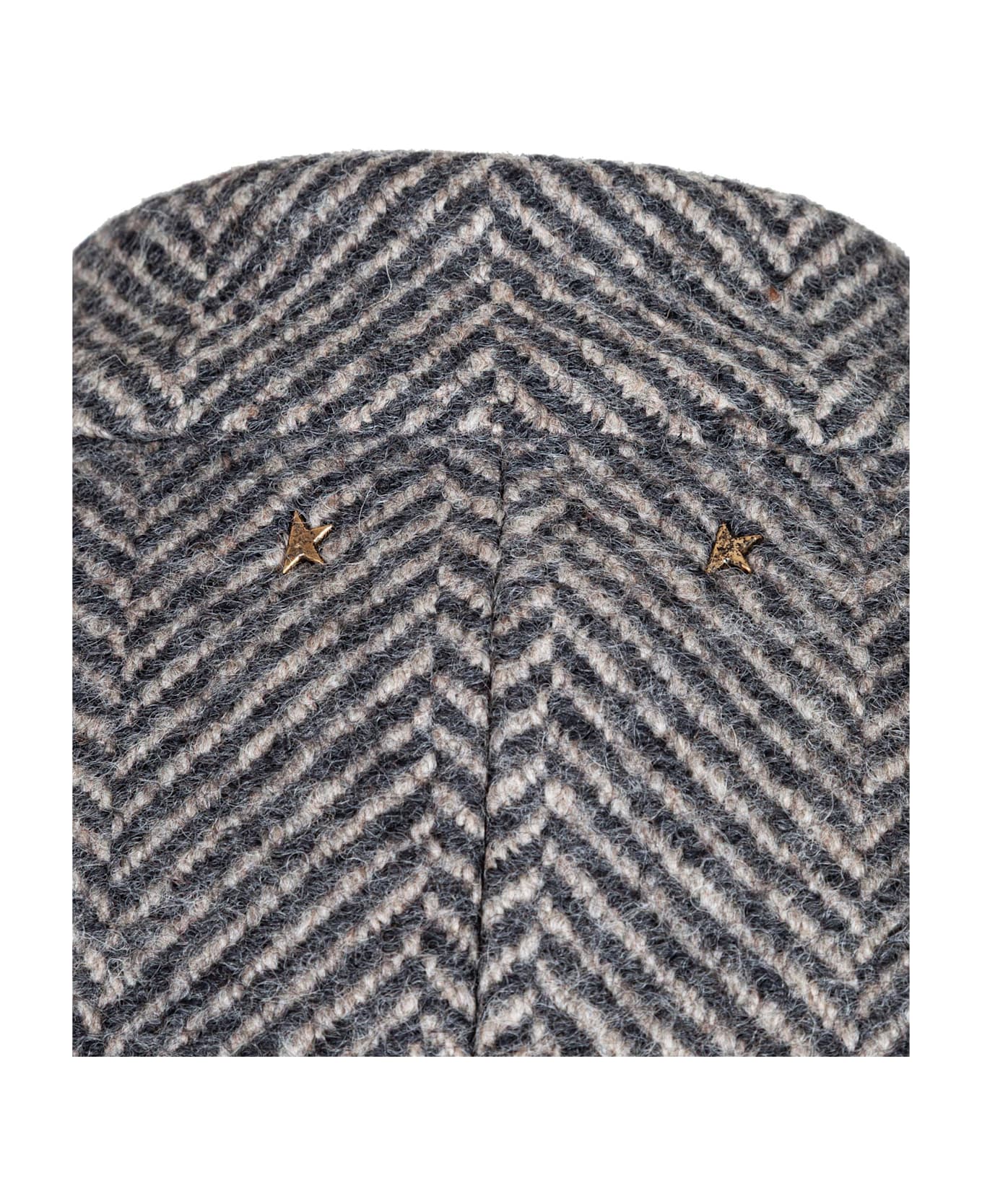 Golden Goose Wool Coat In Beige And Grey - BEIGE