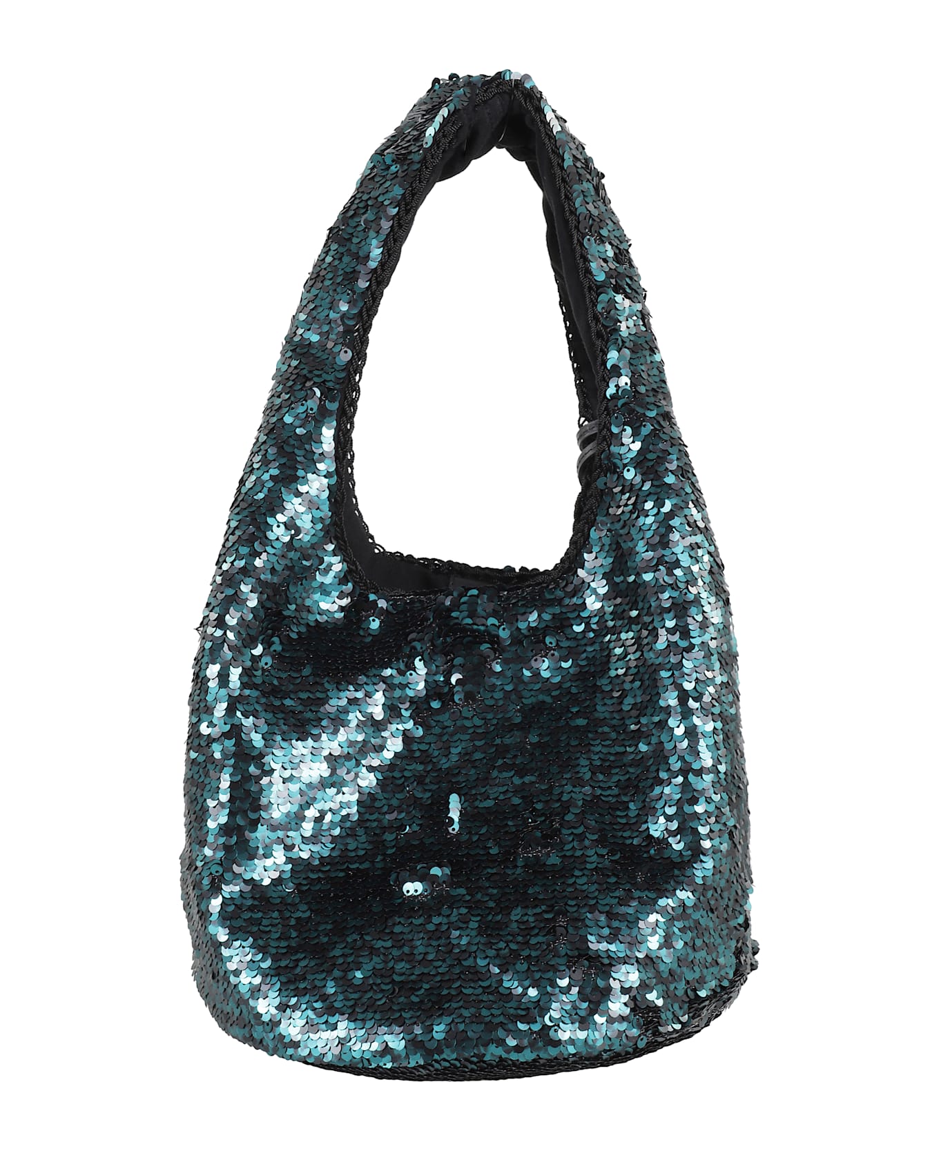 J.W. Anderson Sequin Shoulder Bag In Green Polyester - Dark Teal