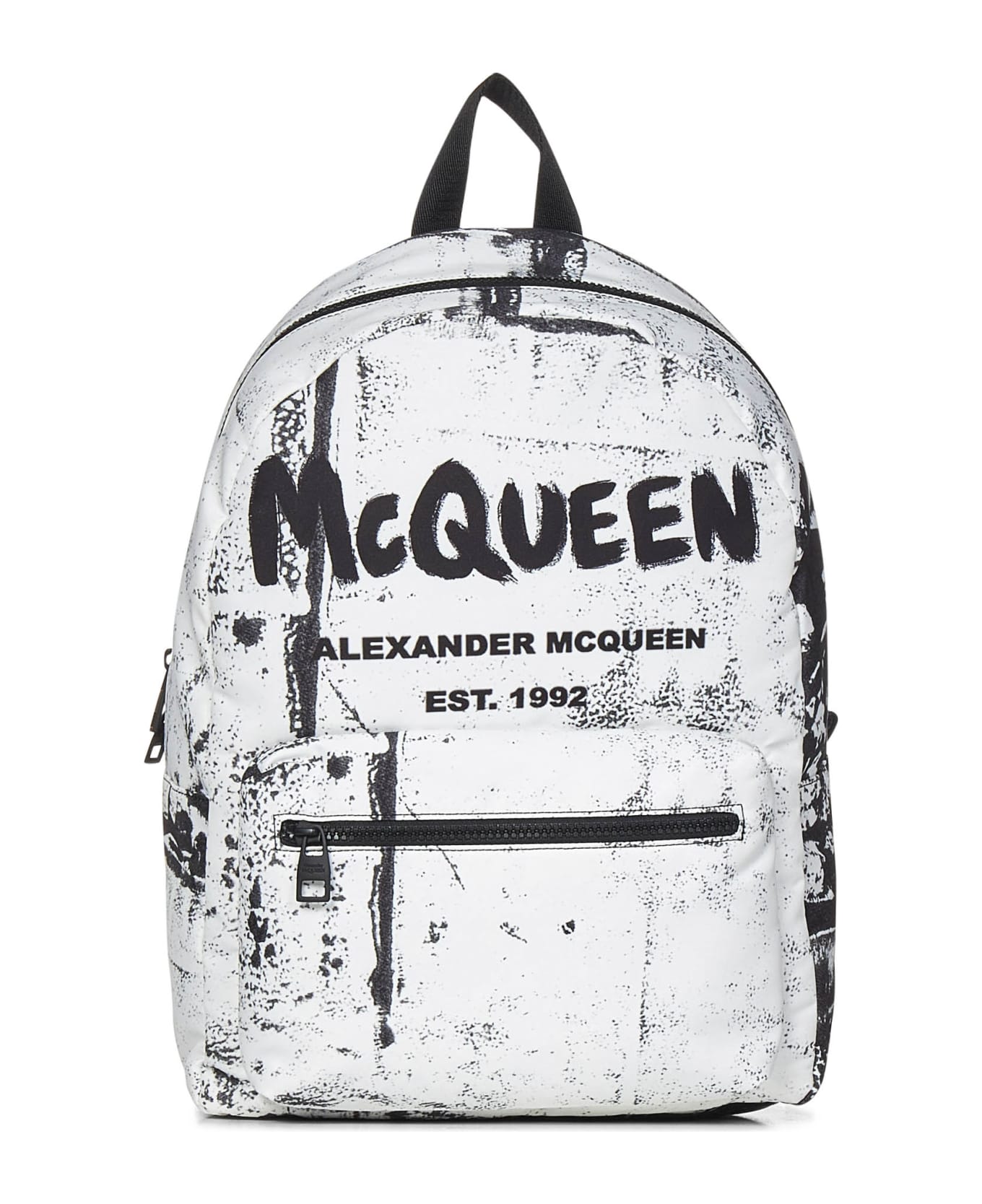 Alexander McQueen Metropolitan Mcqueen Graffiti Backpack - Black