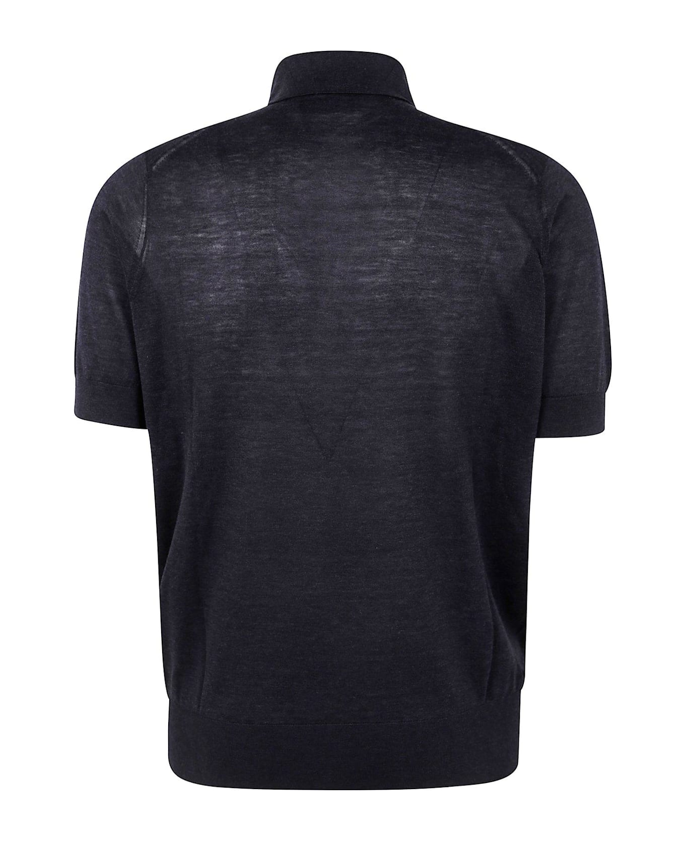 Brunello Cucinelli Short-sleeved Fine-knit Polo Shirt - GREY
