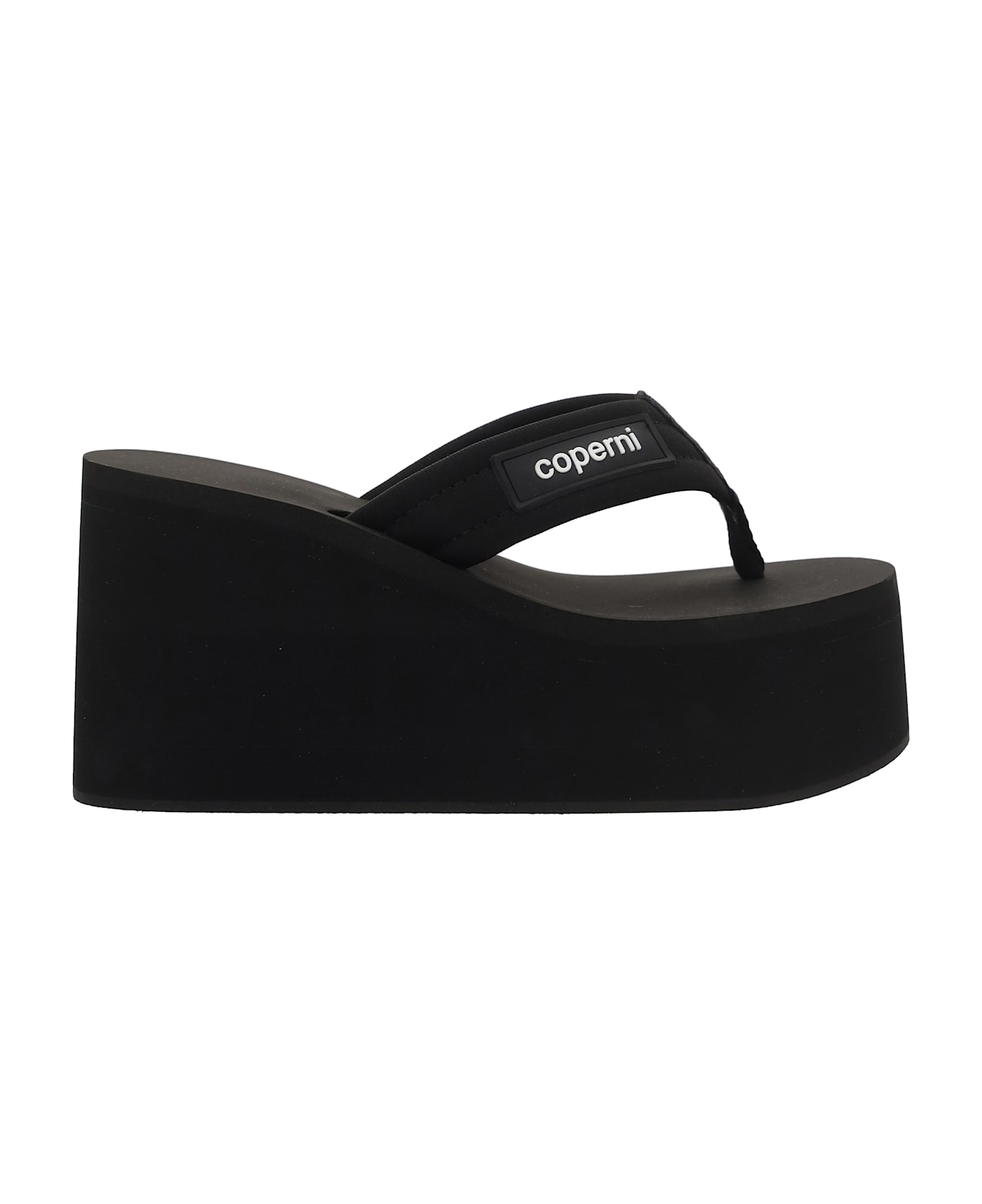 Coperni Branded Wedge Sandals - Black