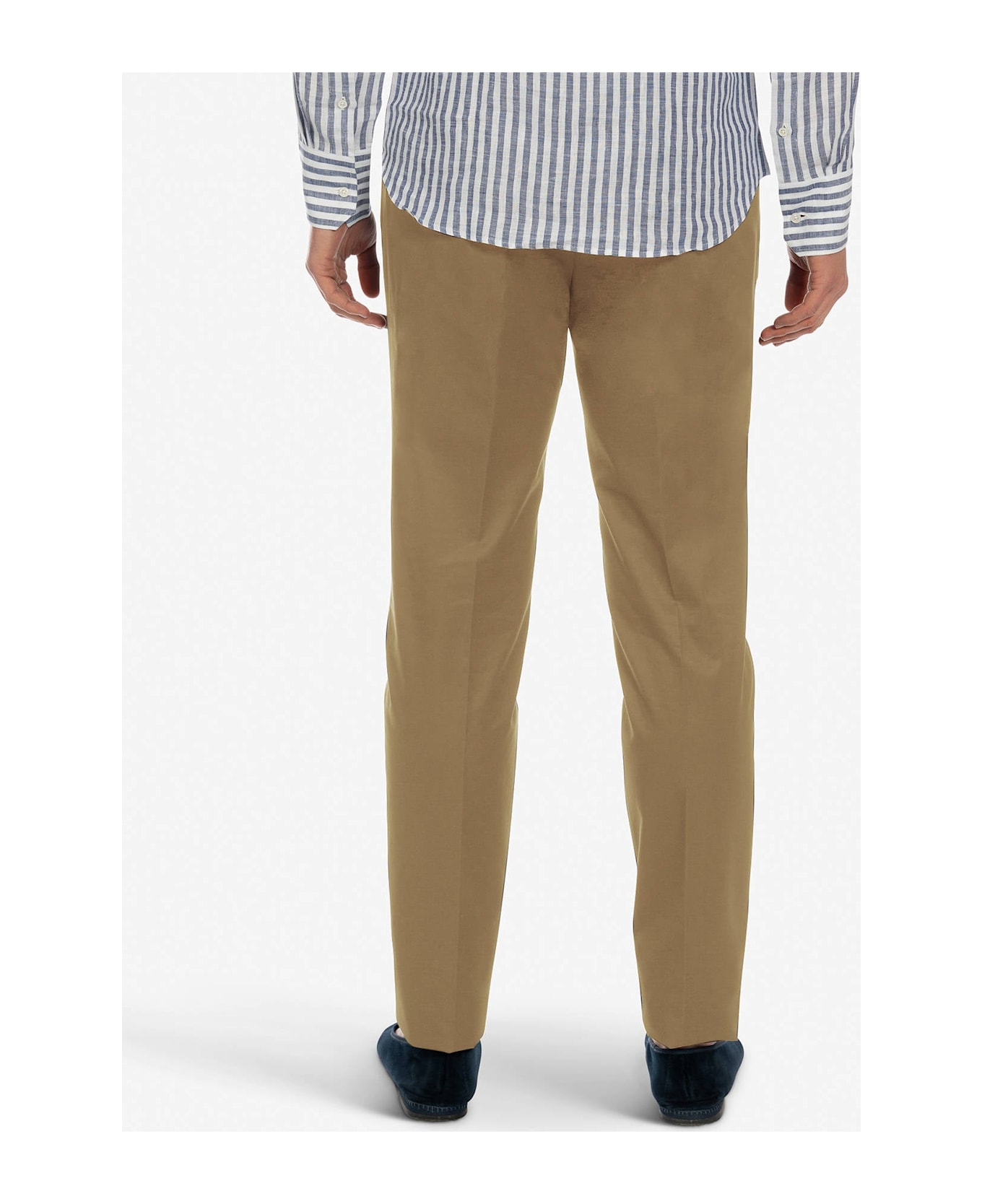 Larusmiani Velvet Trousers Howard Pants - Beige