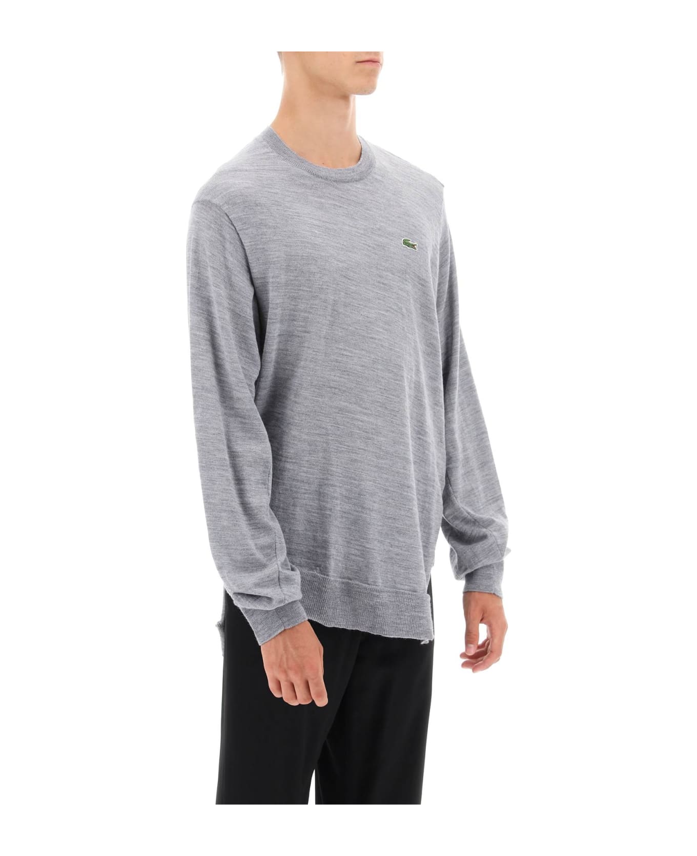 Comme des Garçons Shirt X Lacoste Bias-cut Sweater - GREY (Grey) フリース