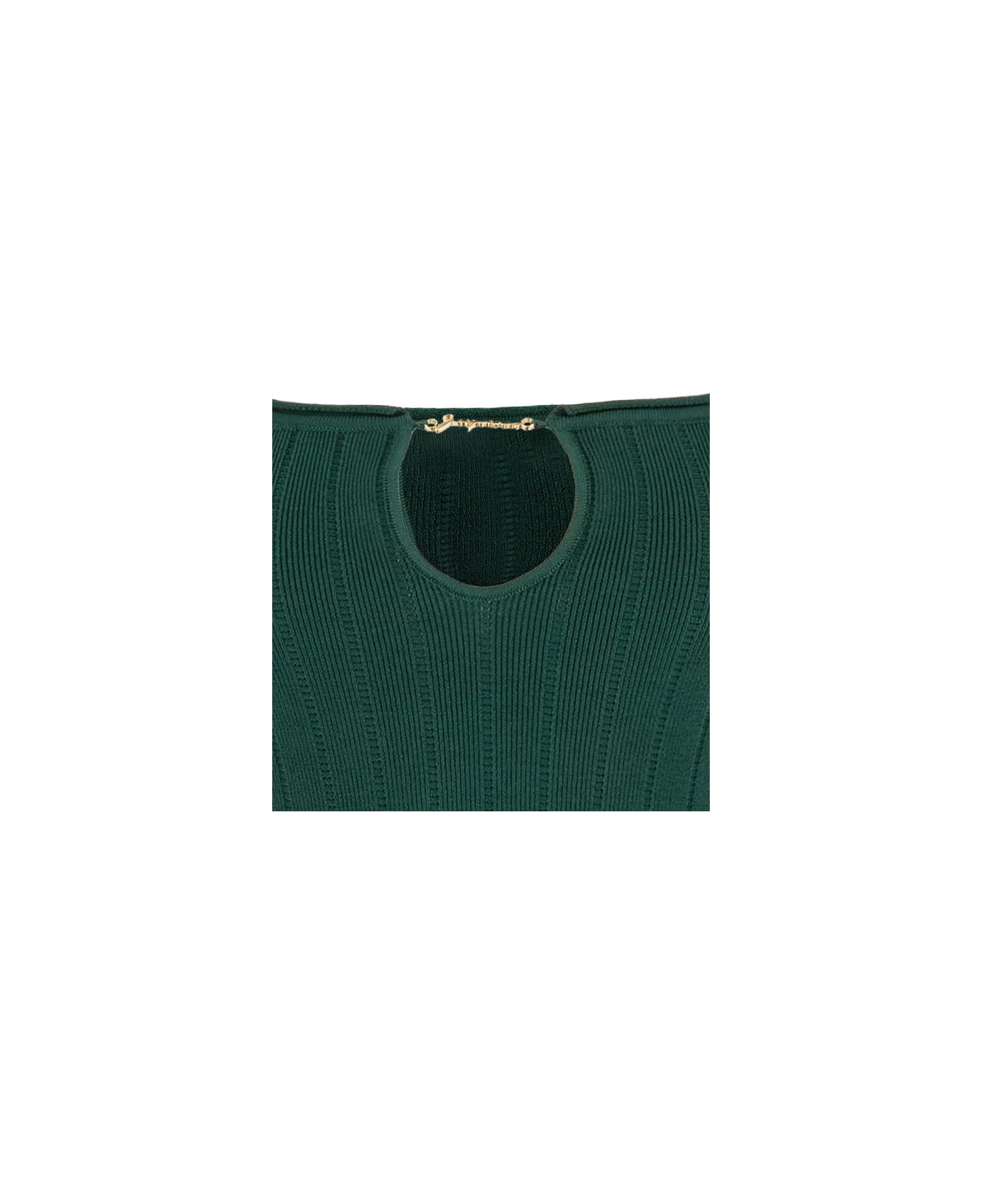 Jacquemus Green 'la Robe Sierra' Midi Dress In Viscose Woman - Green ワンピース＆ドレス