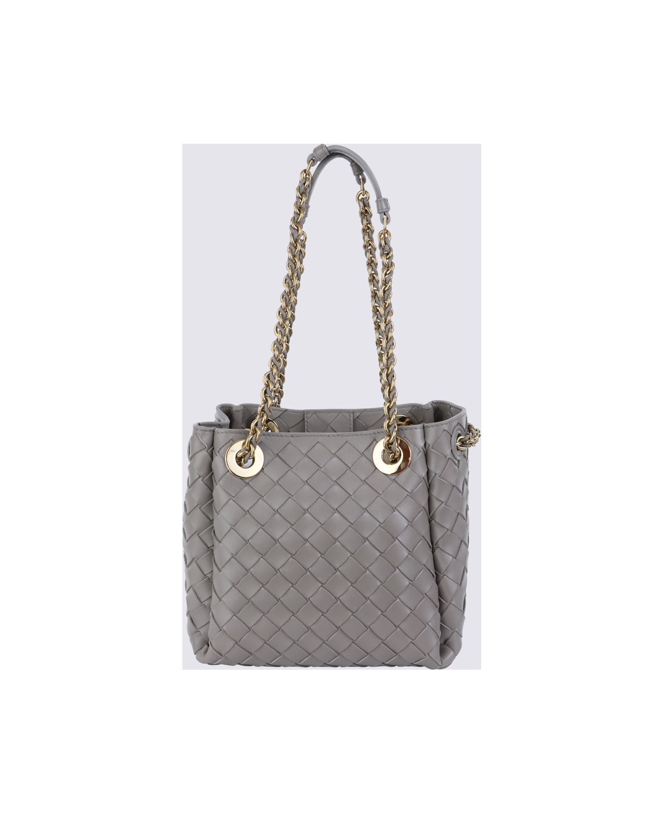 Bottega Veneta Grey Leather Parachute Small Satchel - Yellow