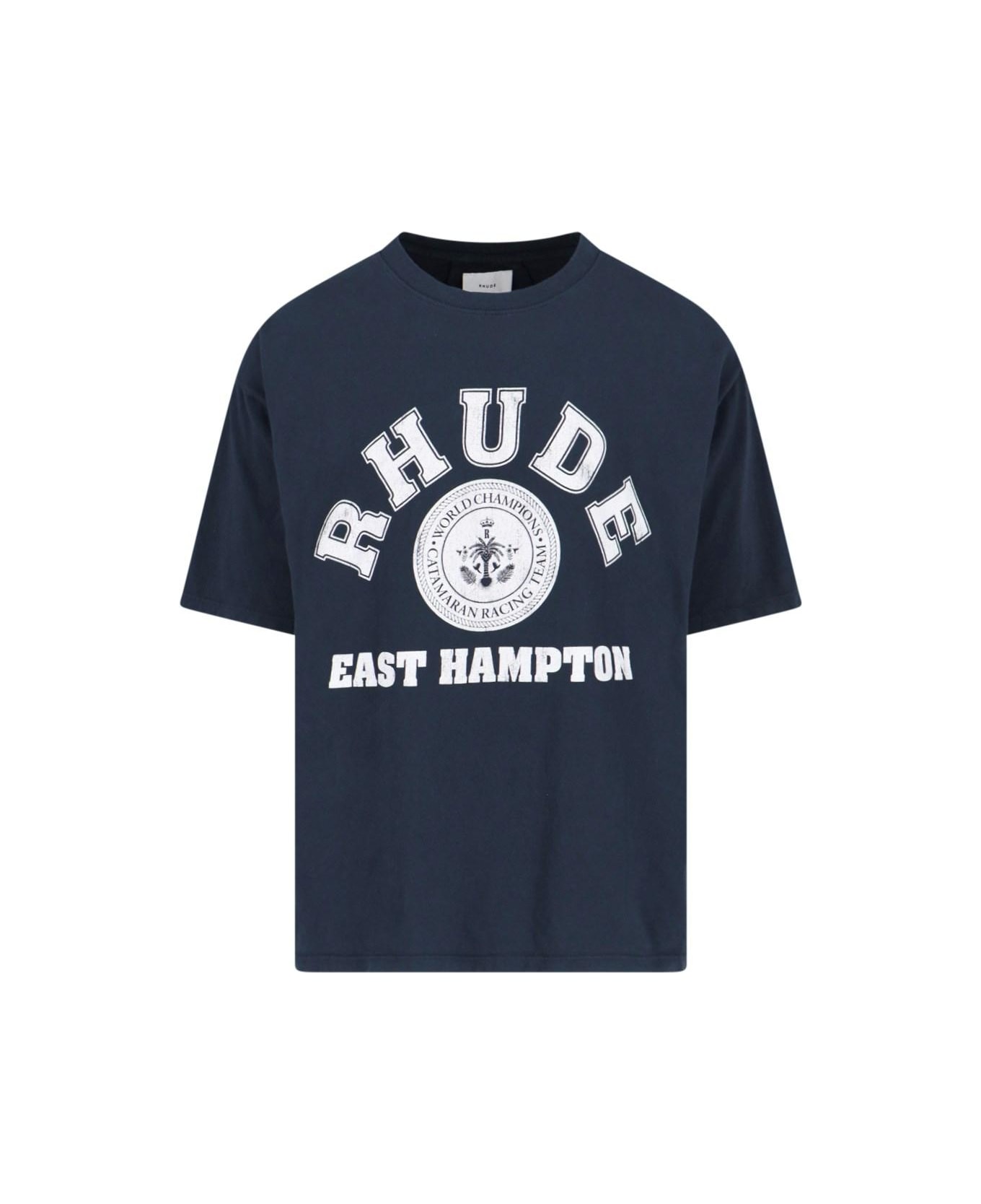 Rhude Logo T-shirt - BLUE シャツ