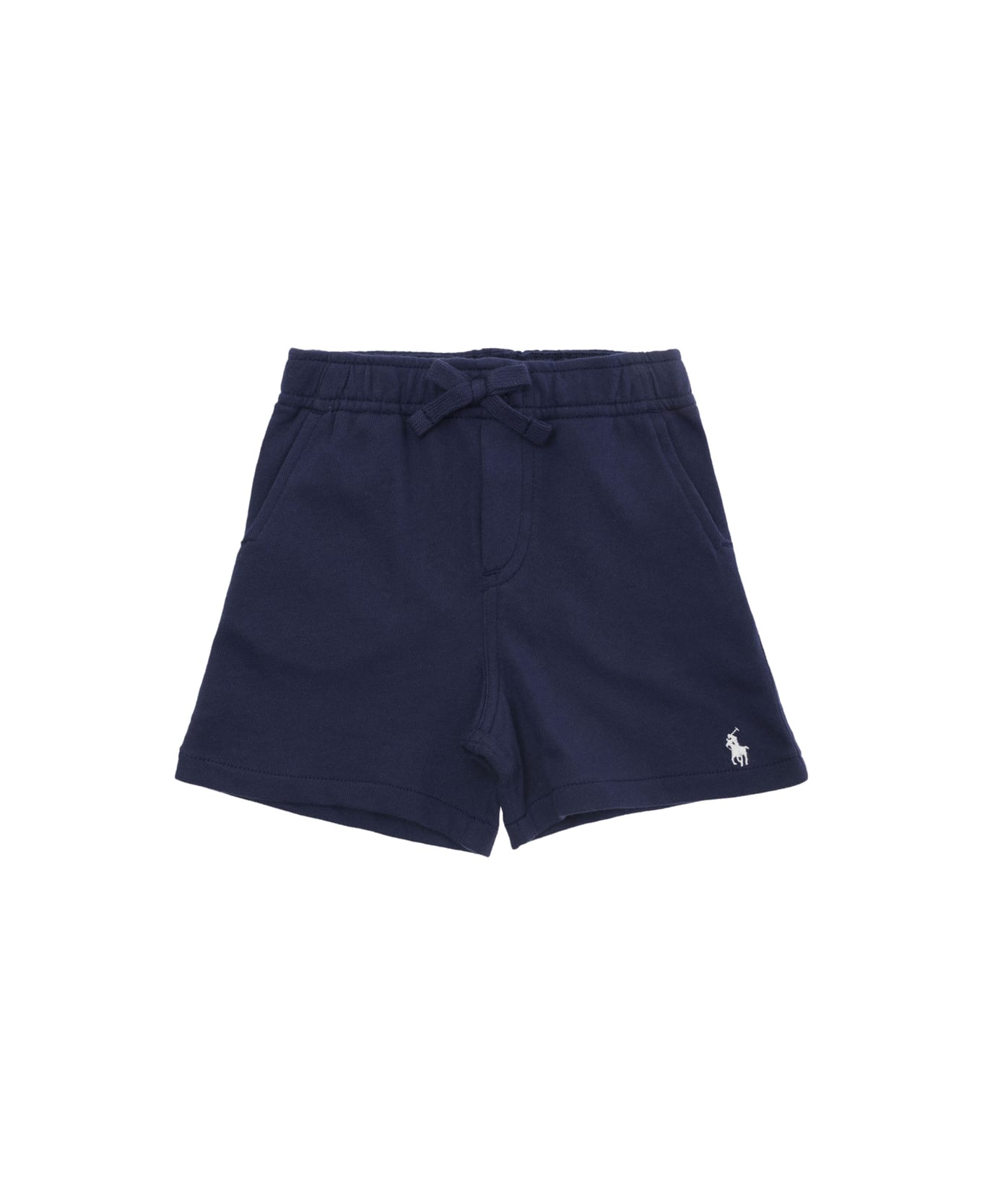 Polo Ralph Lauren Blue Shorts With Pony Embroidery In Cotton Baby - Blu ボトムス