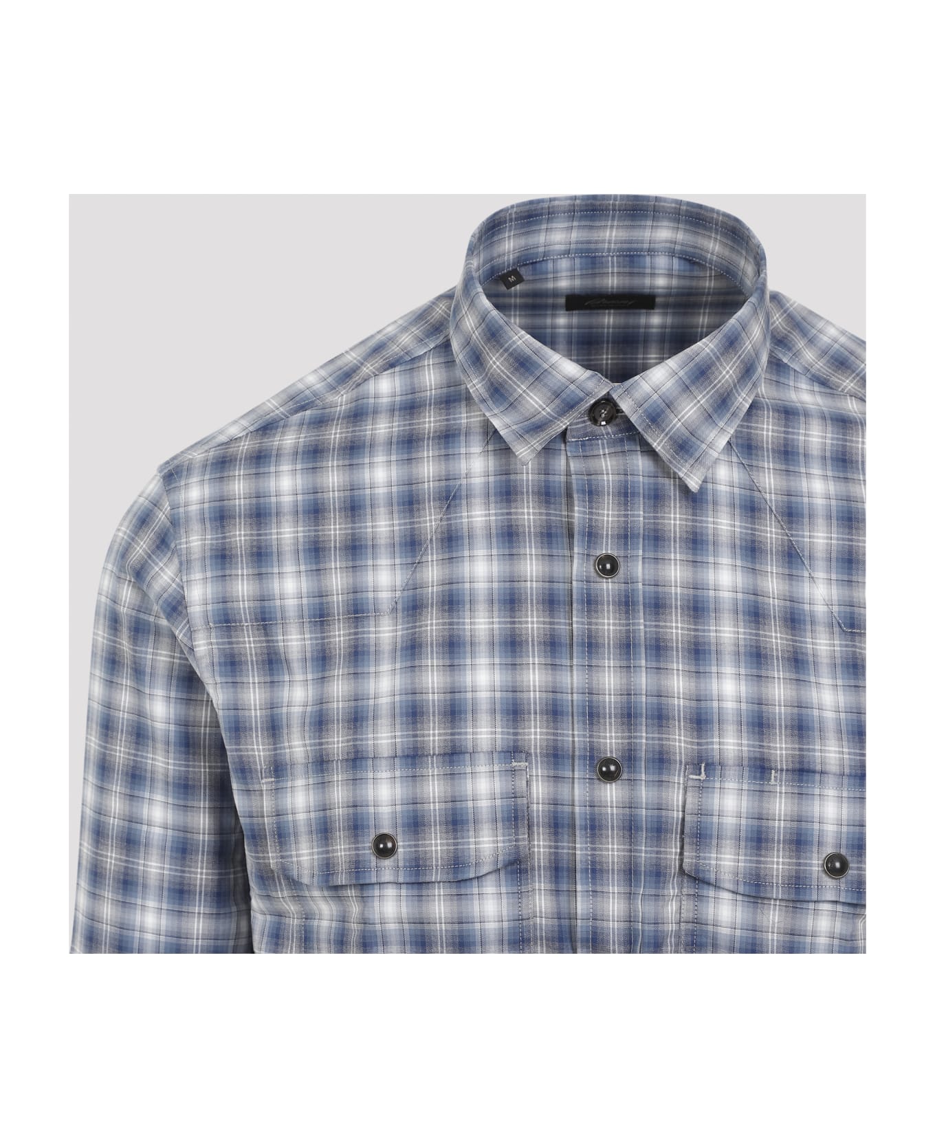 Brioni Cotton Shirt - Bluette White