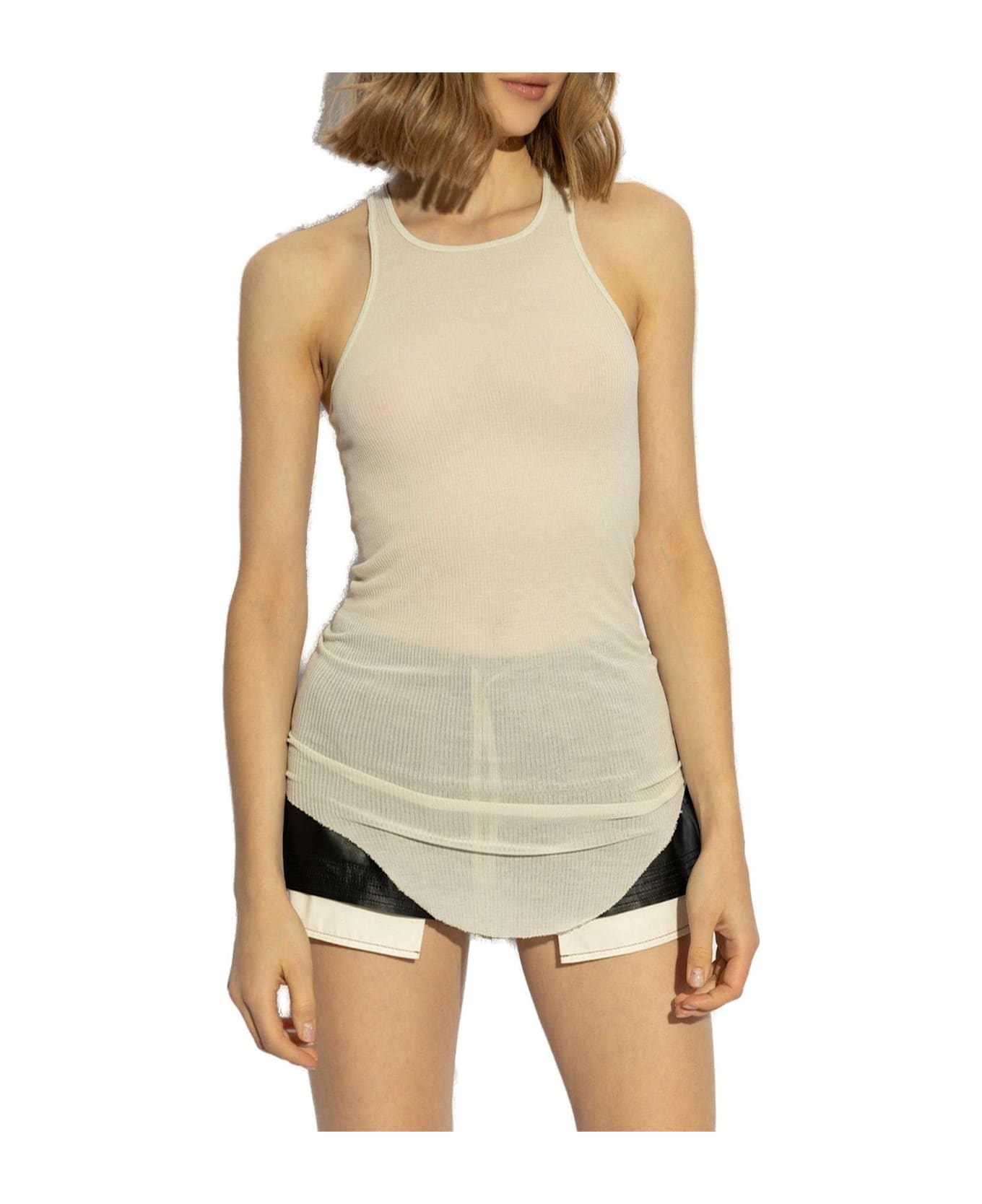 Rick Owens Hollywood Basic Ribbed Scoop Neck Tank Top - MULTICOLOUR