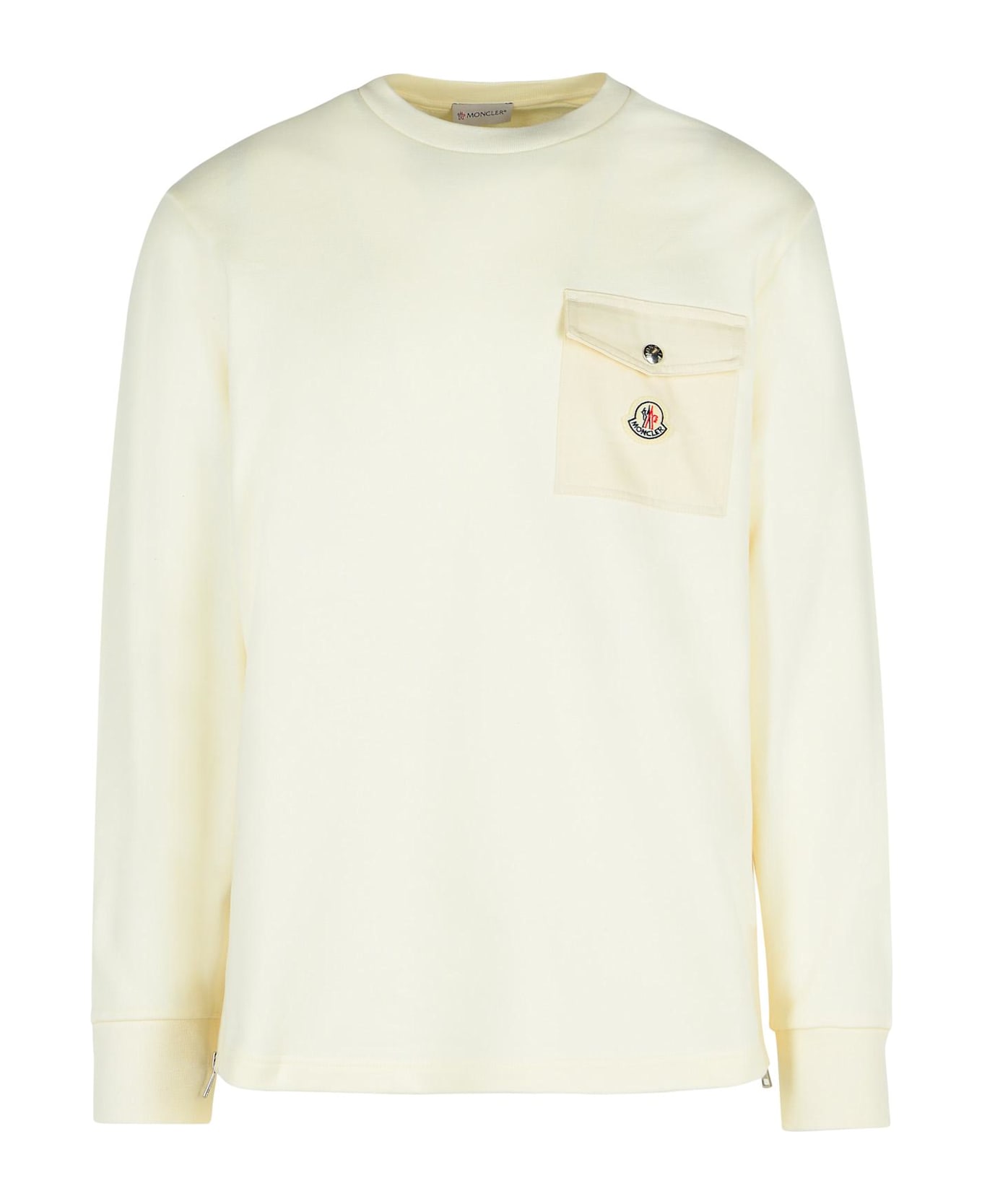 Moncler Beige Cotton Sweatshirt - Beige