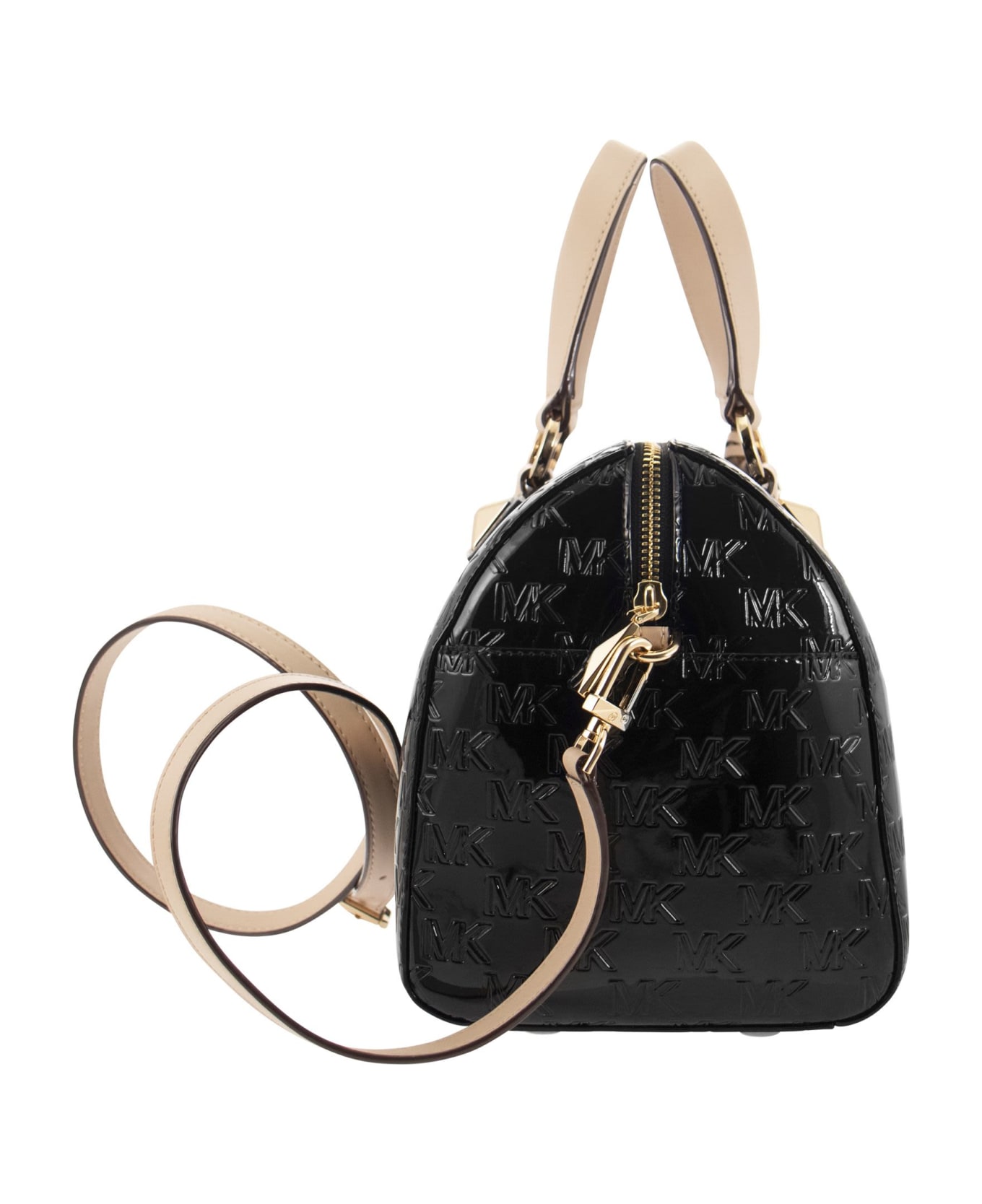 Michael Kors Hand Bag With Shoulder Strap And Monogram - Black