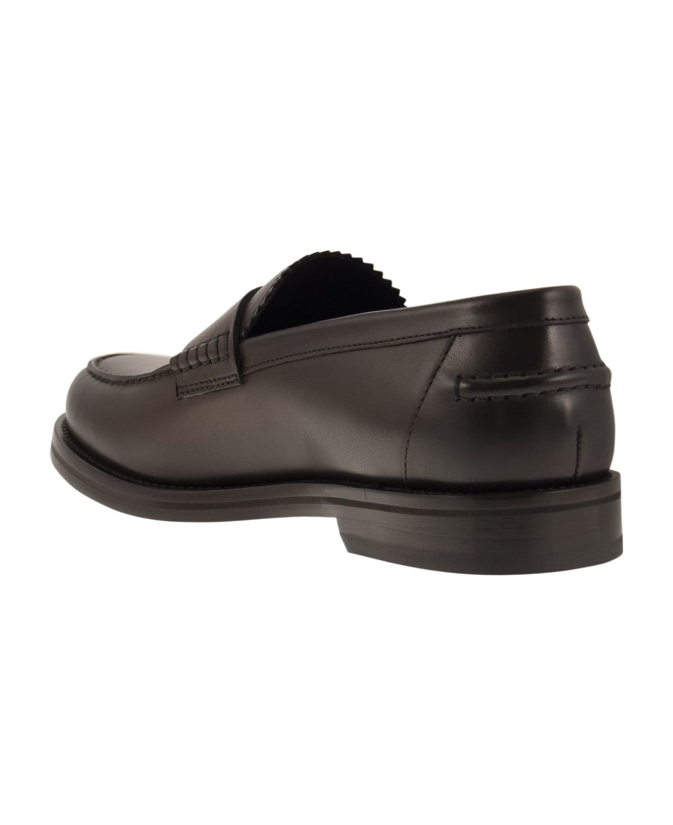 Doucal's Leather Penny Loafer - Brown