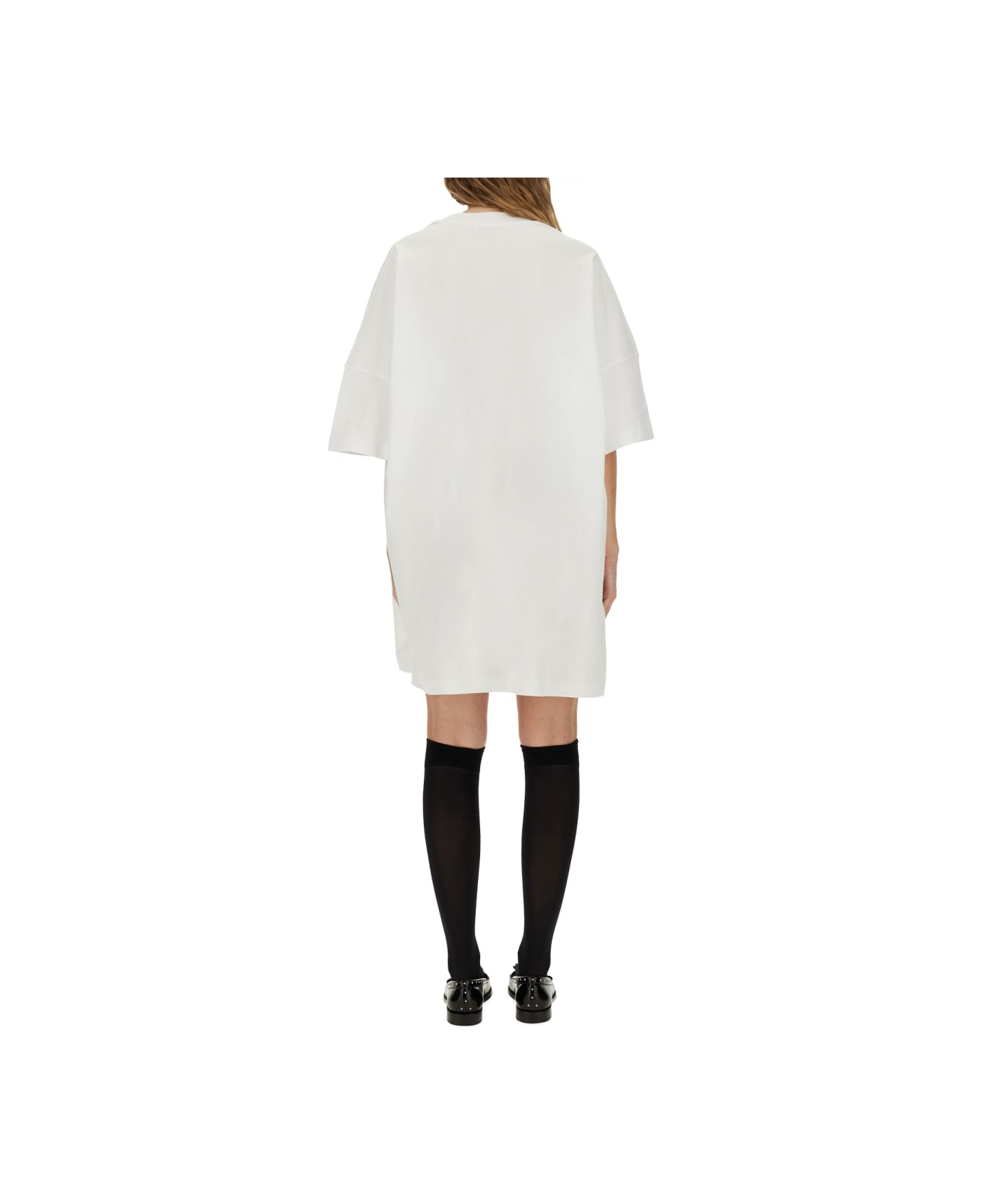 Moschino Cotton Interlock Dress - WHITE