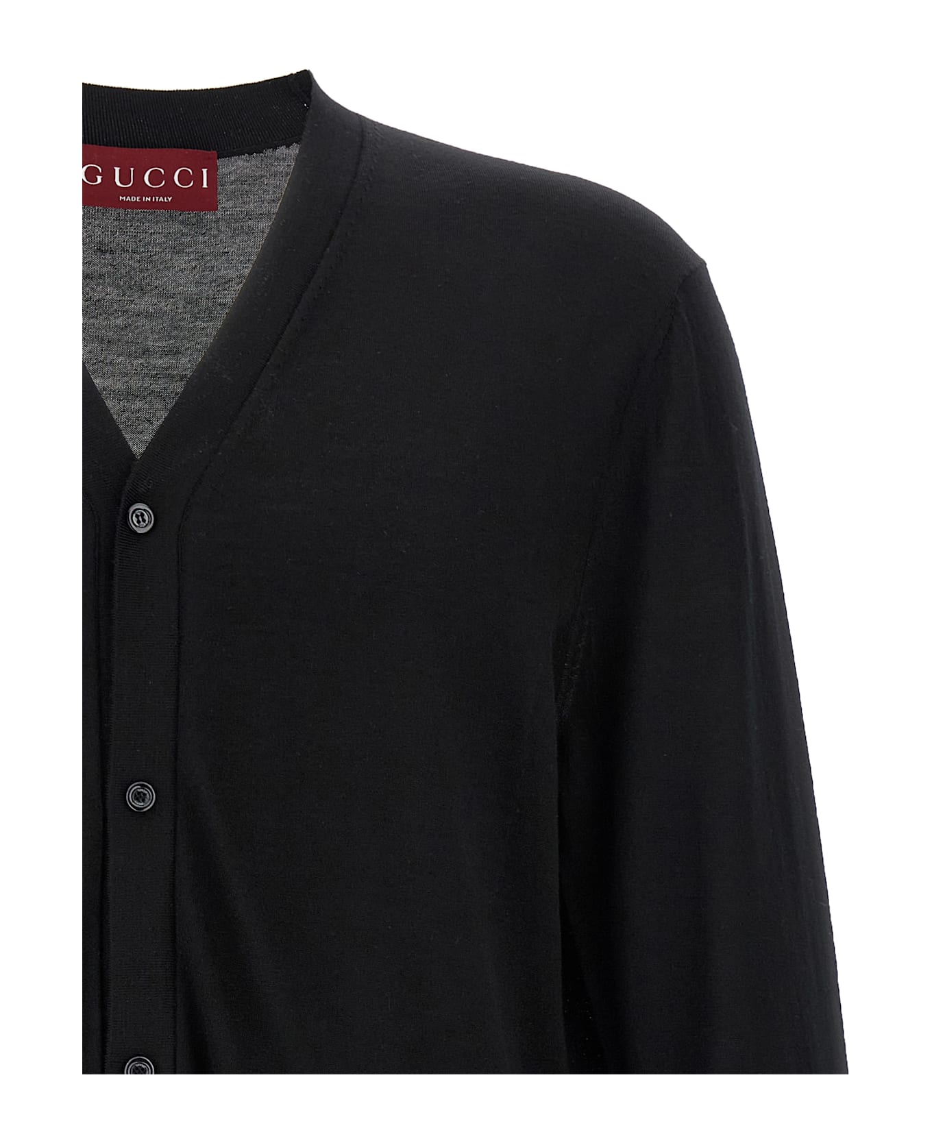 Gucci Cardigan With Intarsia - Black  