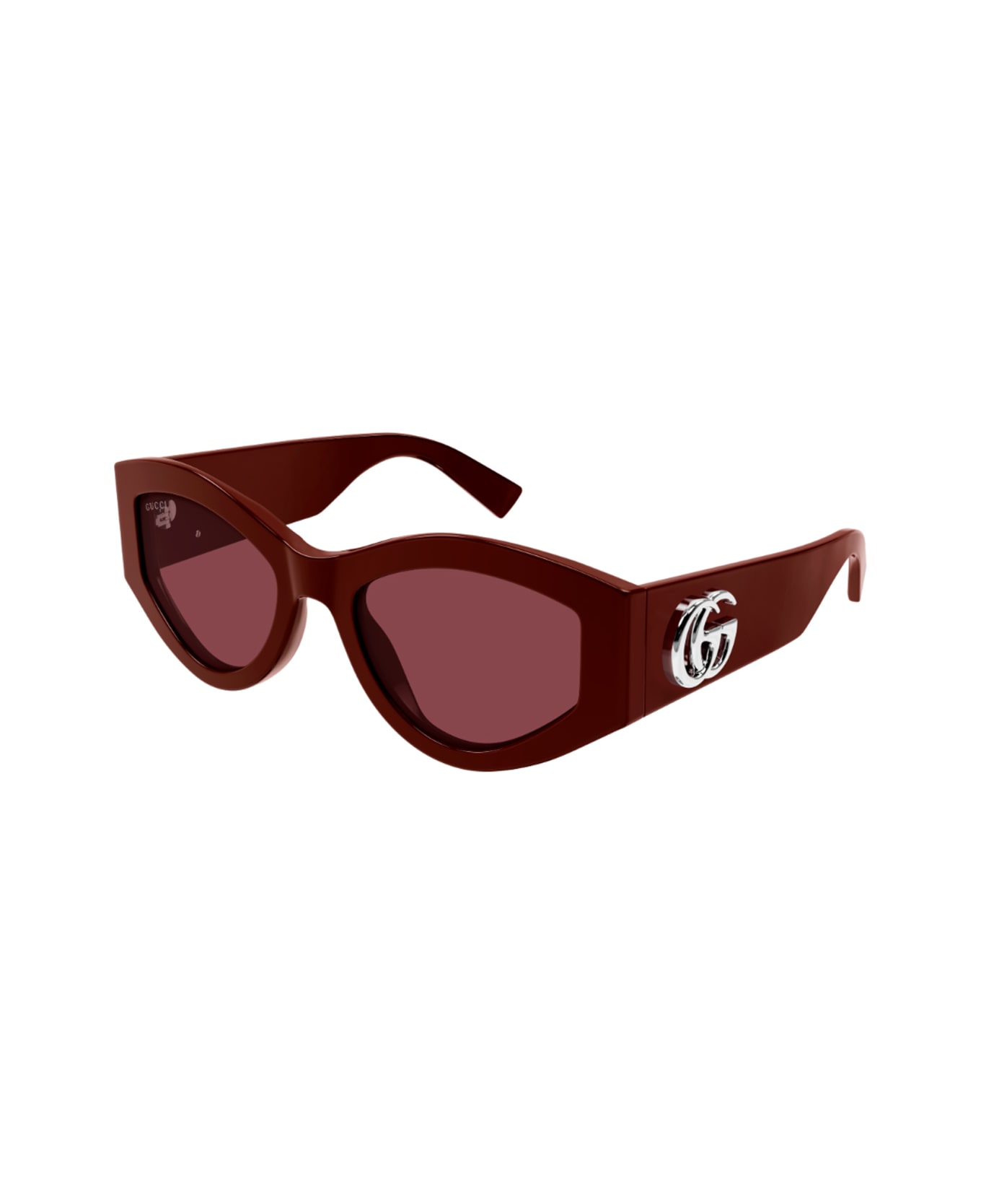 Gucci Eyewear Gucci Gg1951s Linea Emblem 003 Burgundy Red Sunglasses - Bordeaux