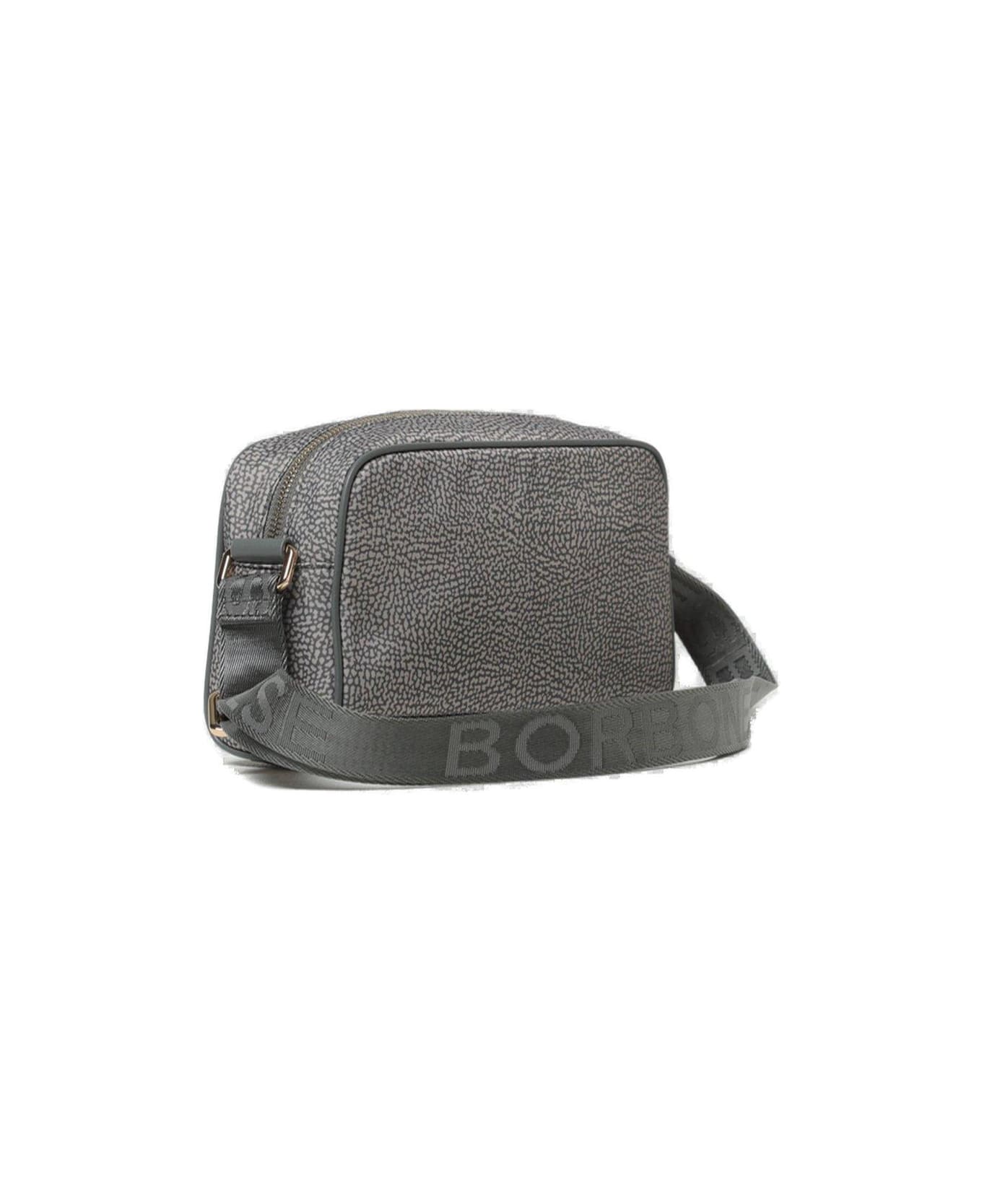 Borbonese Zipped Small Camera Bag - Clay Grey