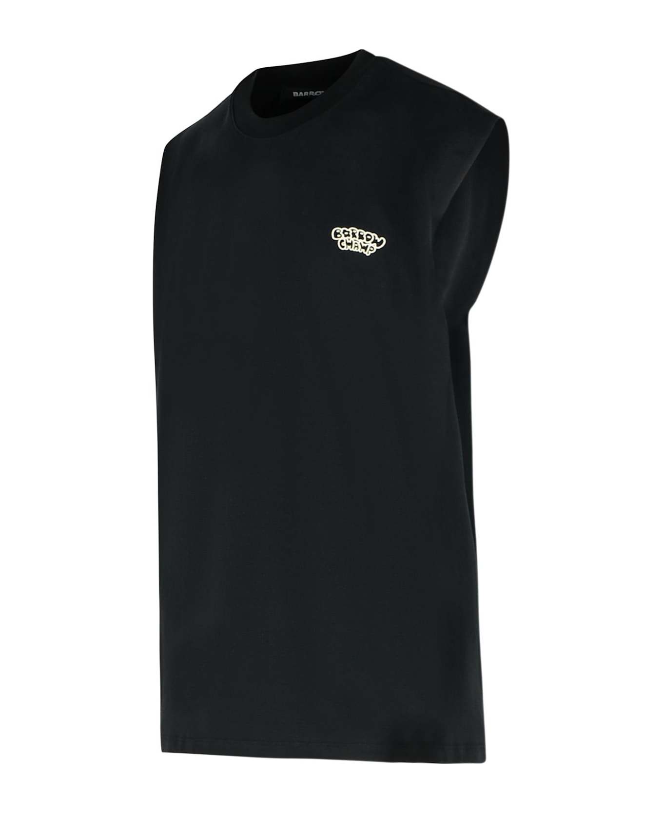 Barrow Black Cotton Tank Top - Black