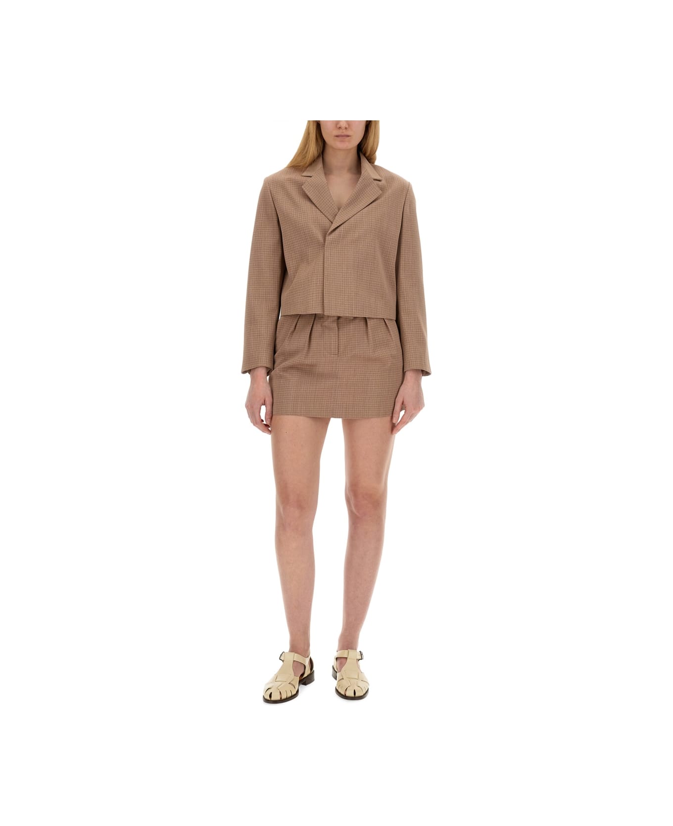 Alysi Mini Skirt - BROWN