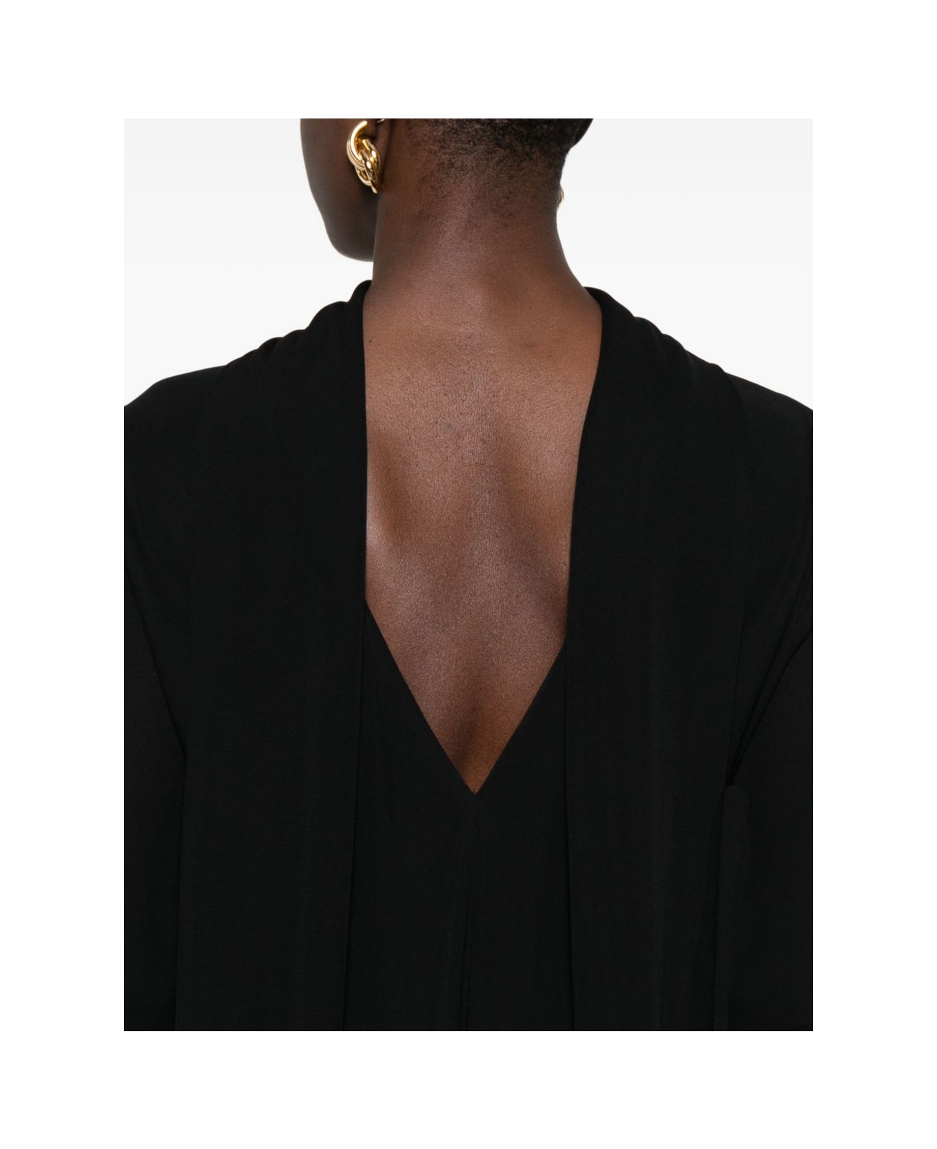 Totême Long Cape Dress - Black