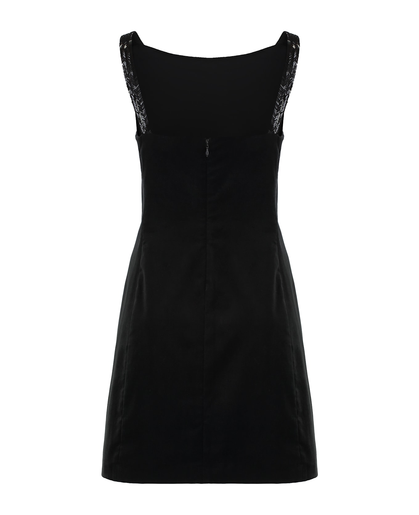 Ralph Lauren Mini Velvet Dress - black