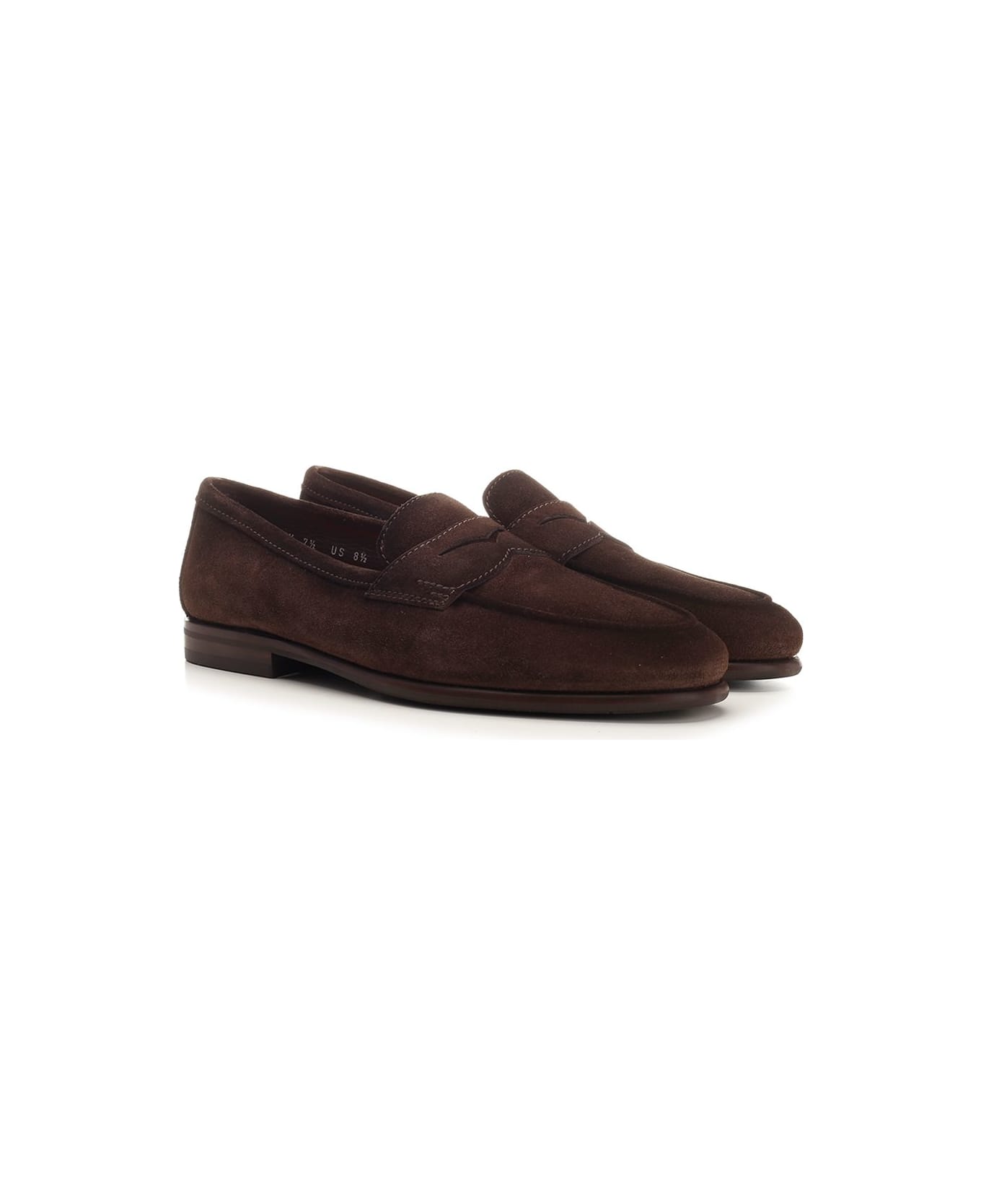 Santoni Carlo Men's Brown Suede Moccasin - Brown