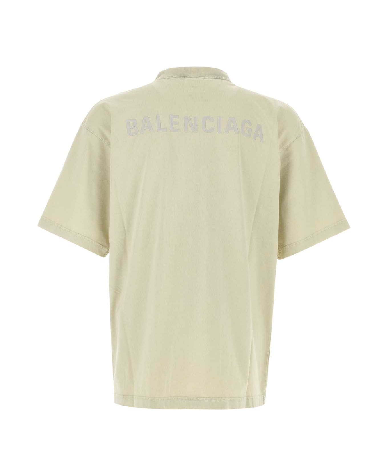 Balenciaga Sand Cotton T-shirt - CEMENTGRYXTRATONAL