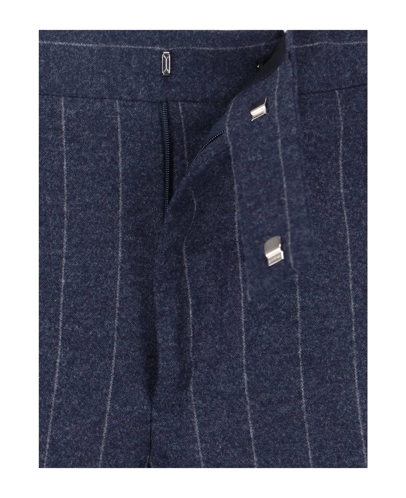 Lardini Virgin Wool And Cashmere Pants - Blue