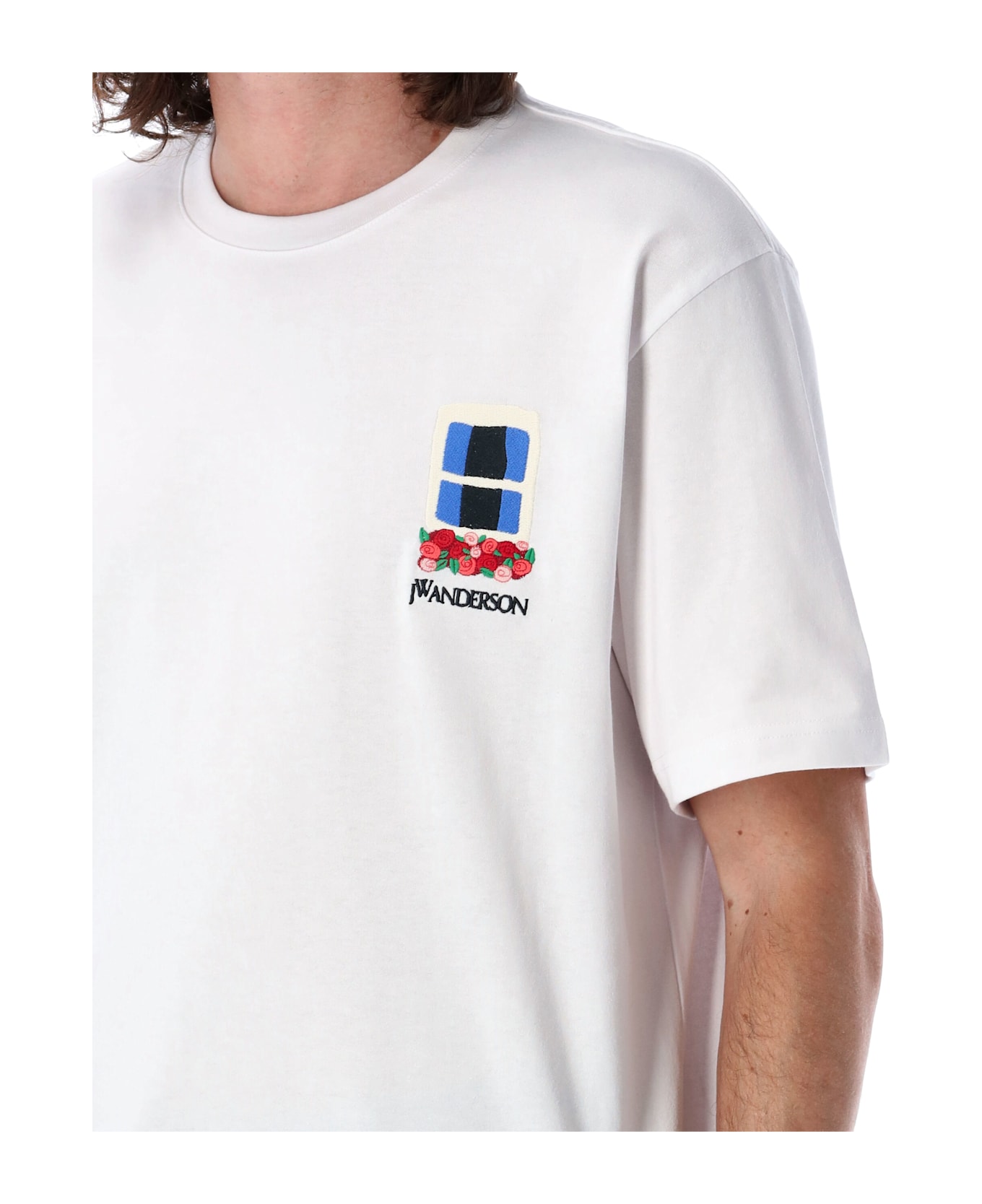J.W. Anderson Window Embroid Tee - White