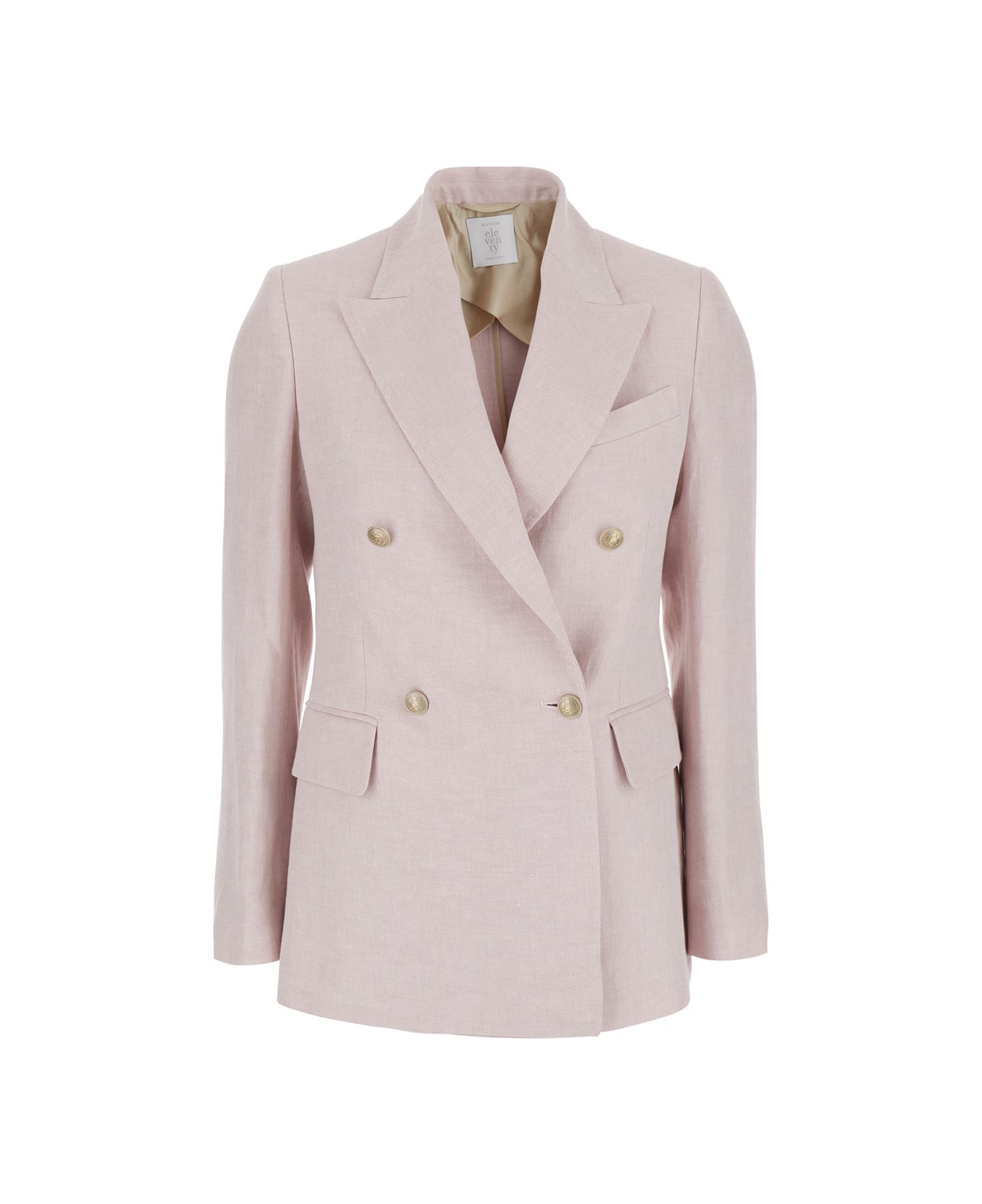 Eleventy Pink Linen Blazer - Pink
