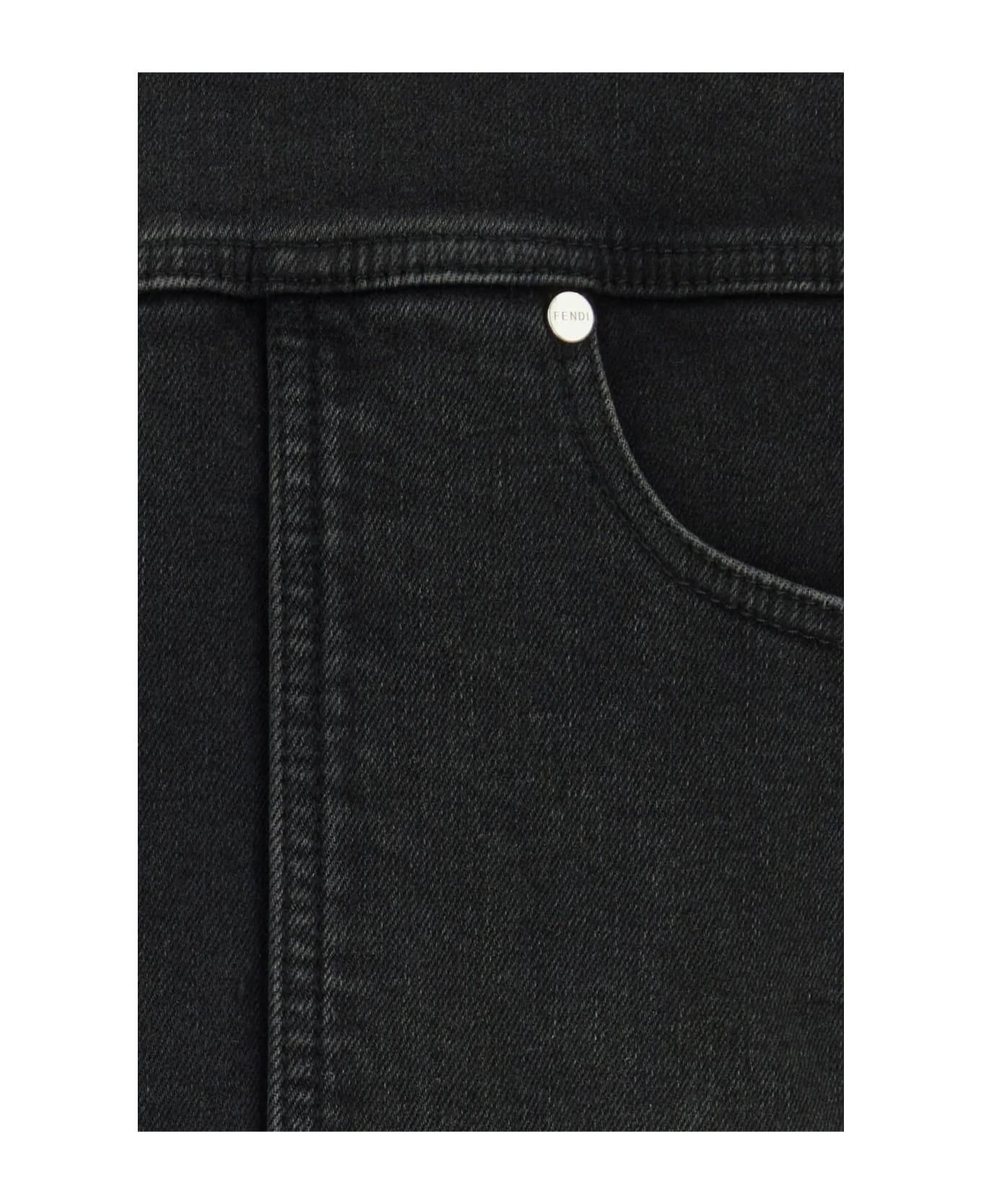 Fendi Black Stretch Denim Jacket - BLACK ジャケット