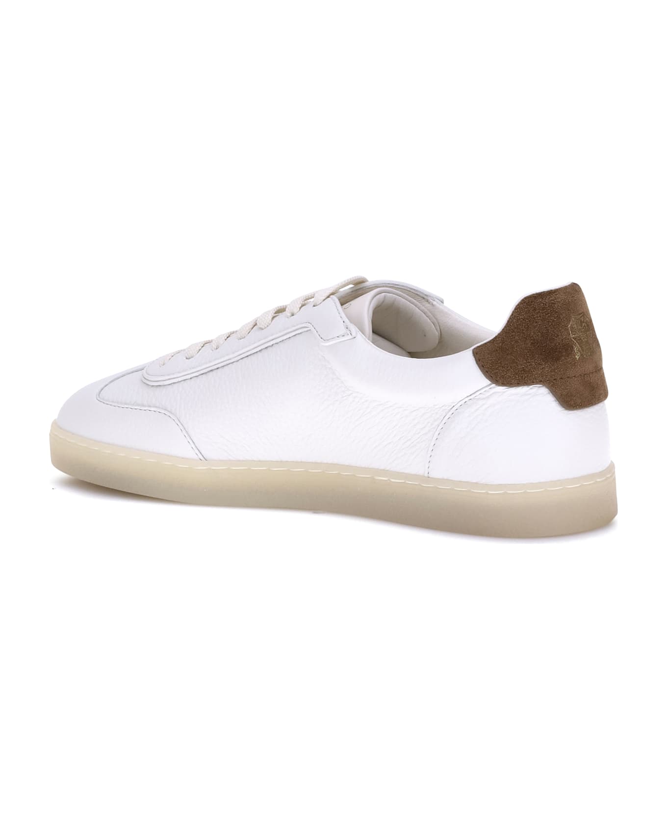 Brunello Cucinelli Leather Sneakers - WHITE