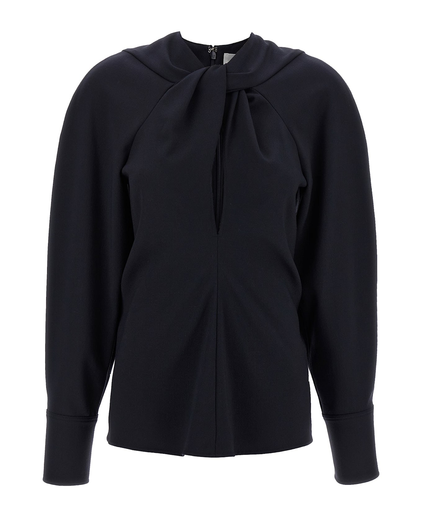 Victoria Beckham 
twist Detail
 Blouse - Blue