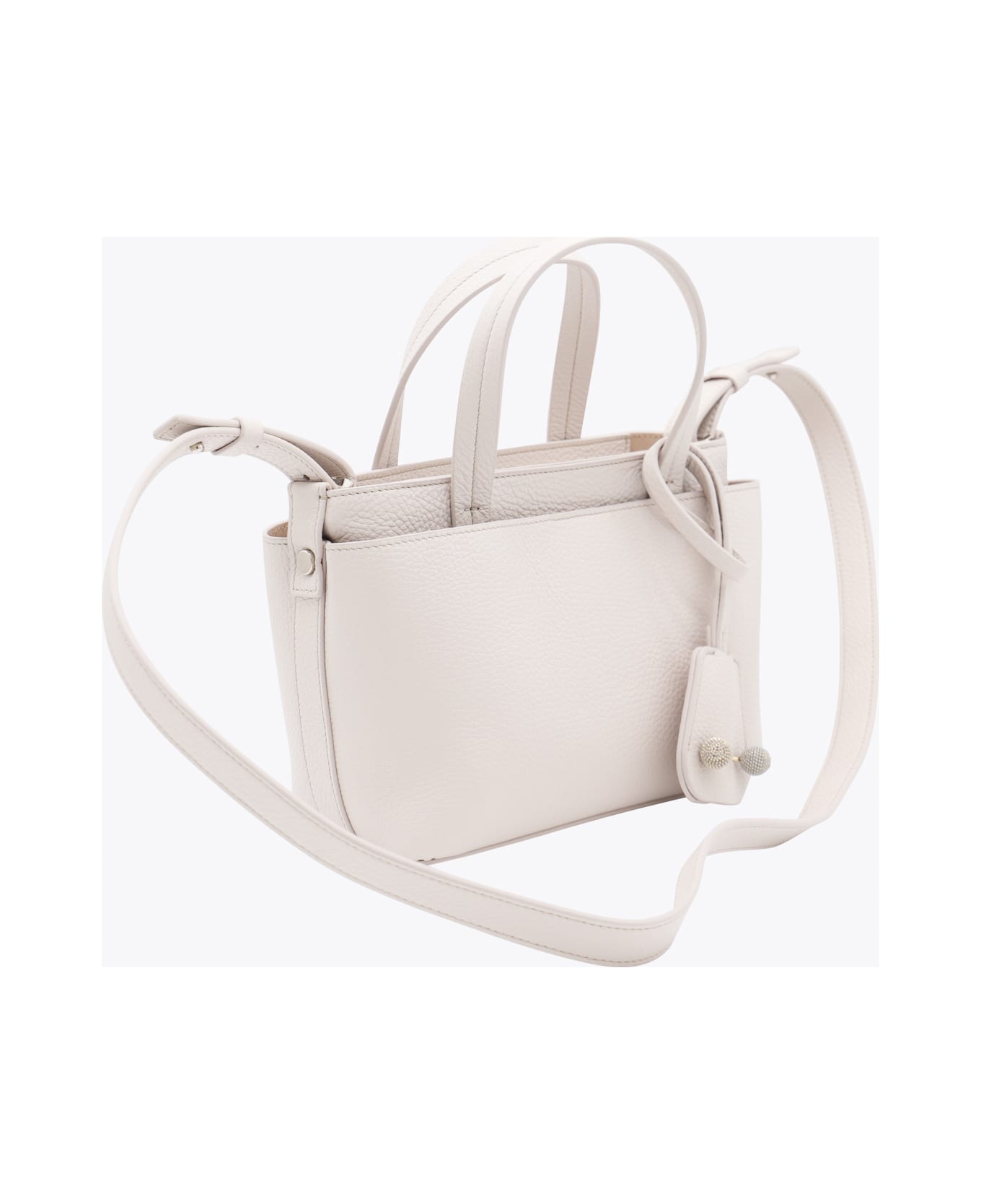 Fabiana Filippi White Leather Top Handle Bag - MARMO