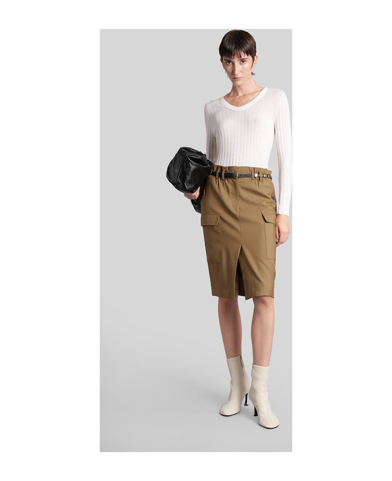IRO Carrie Skirt In Camel Wool - Camel
