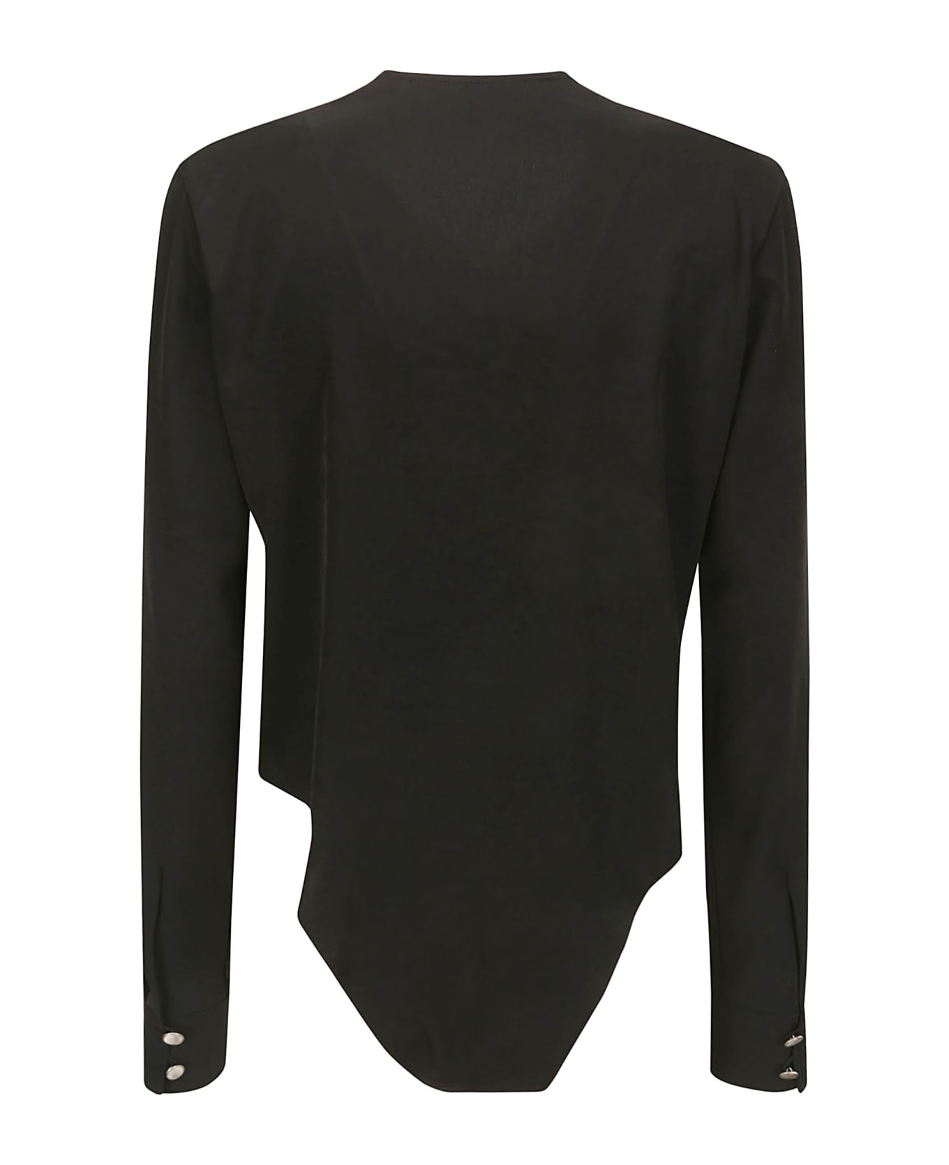 Yohji Yamamoto Tuxedo Shirt Bodysuit - BLACK