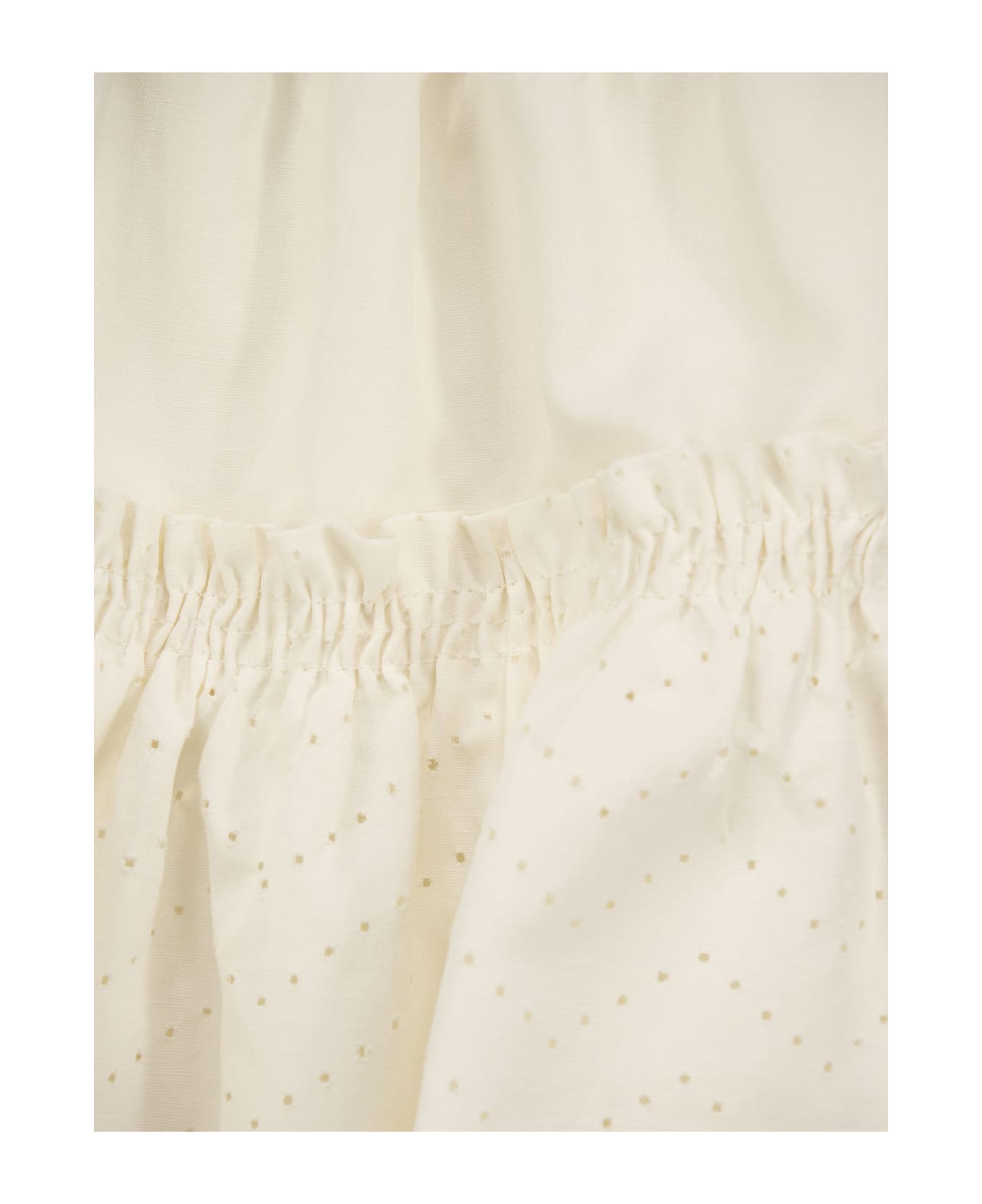 Brunello Cucinelli Linen Skirt With Flounce - White
