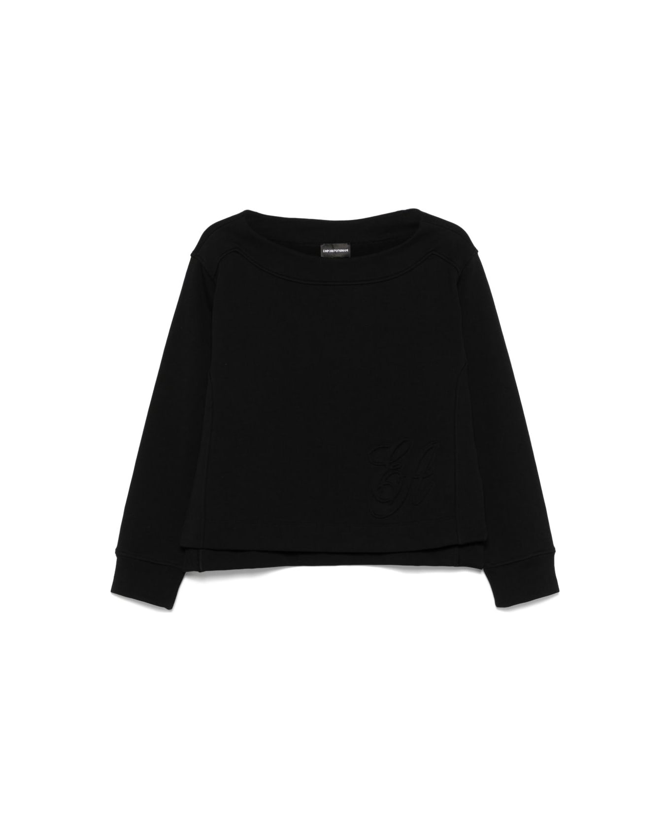 Emporio Armani Organic Cotton Sweatshirt - Black
