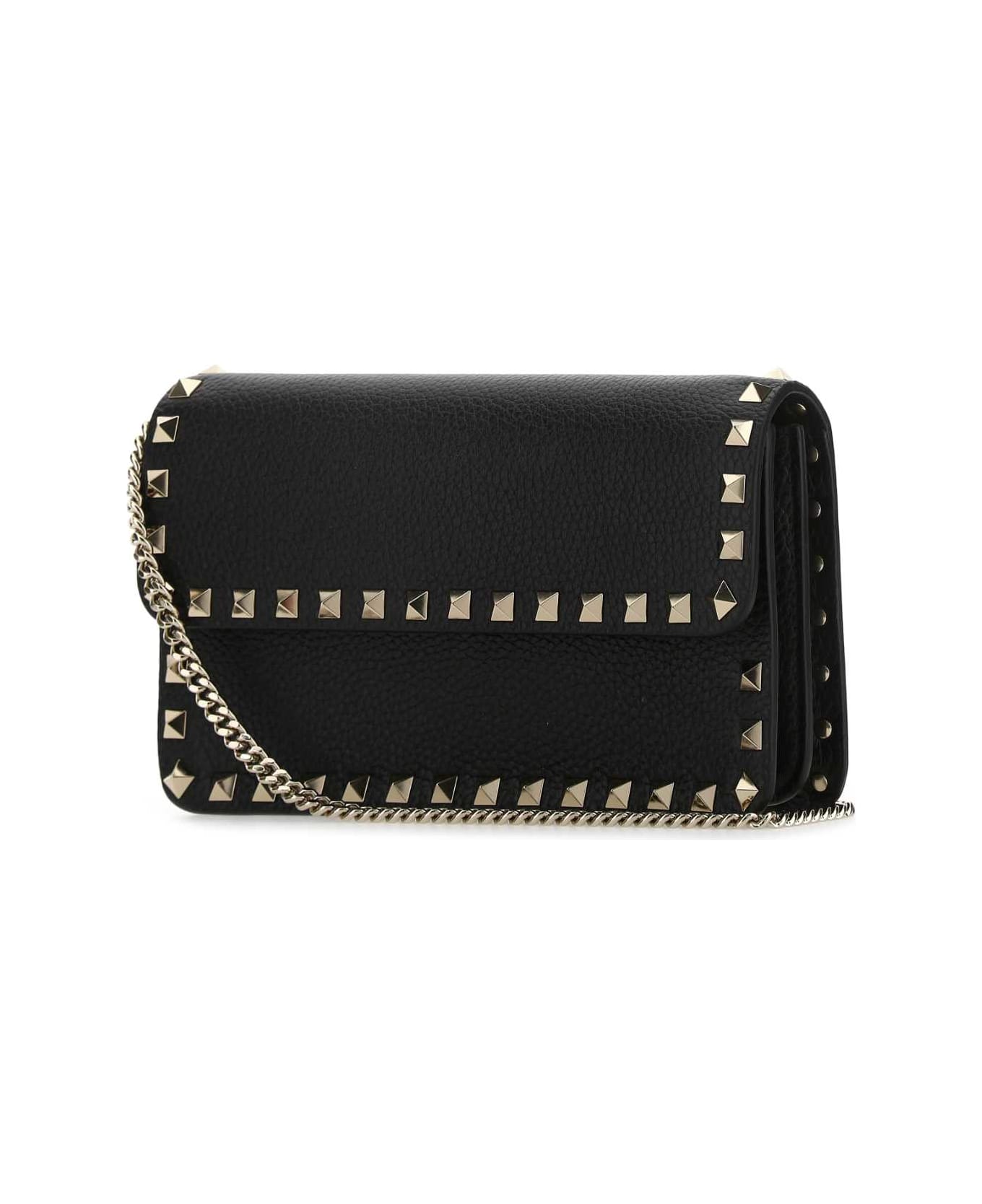 Valentino Garavani Rockstud Shoulder Bag - NERO