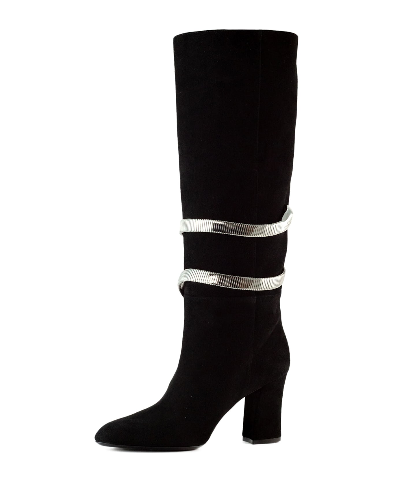 René Caovilla Juniper Soft Boot In Black Suede - Black