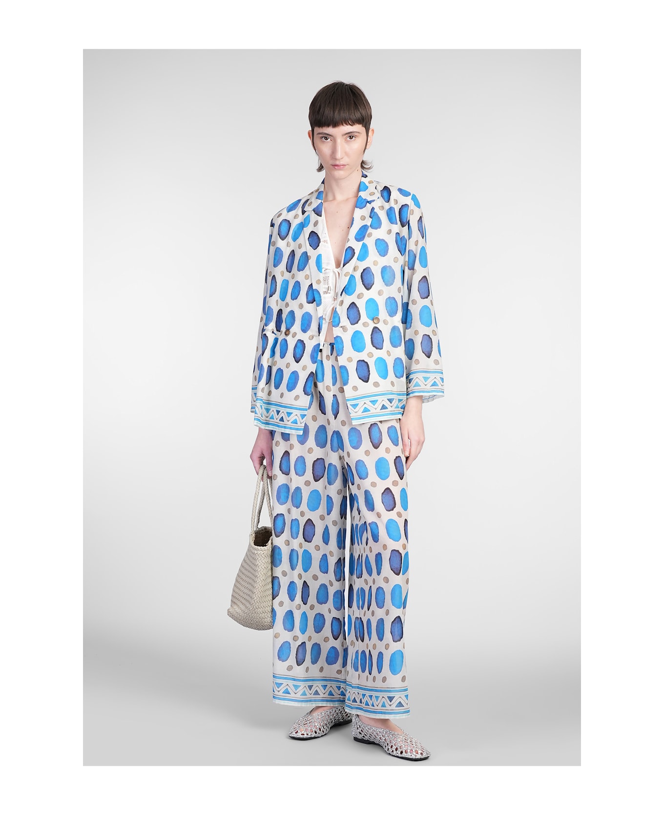 Holy Caftan Jam Shirt In Grey Cotton - grey